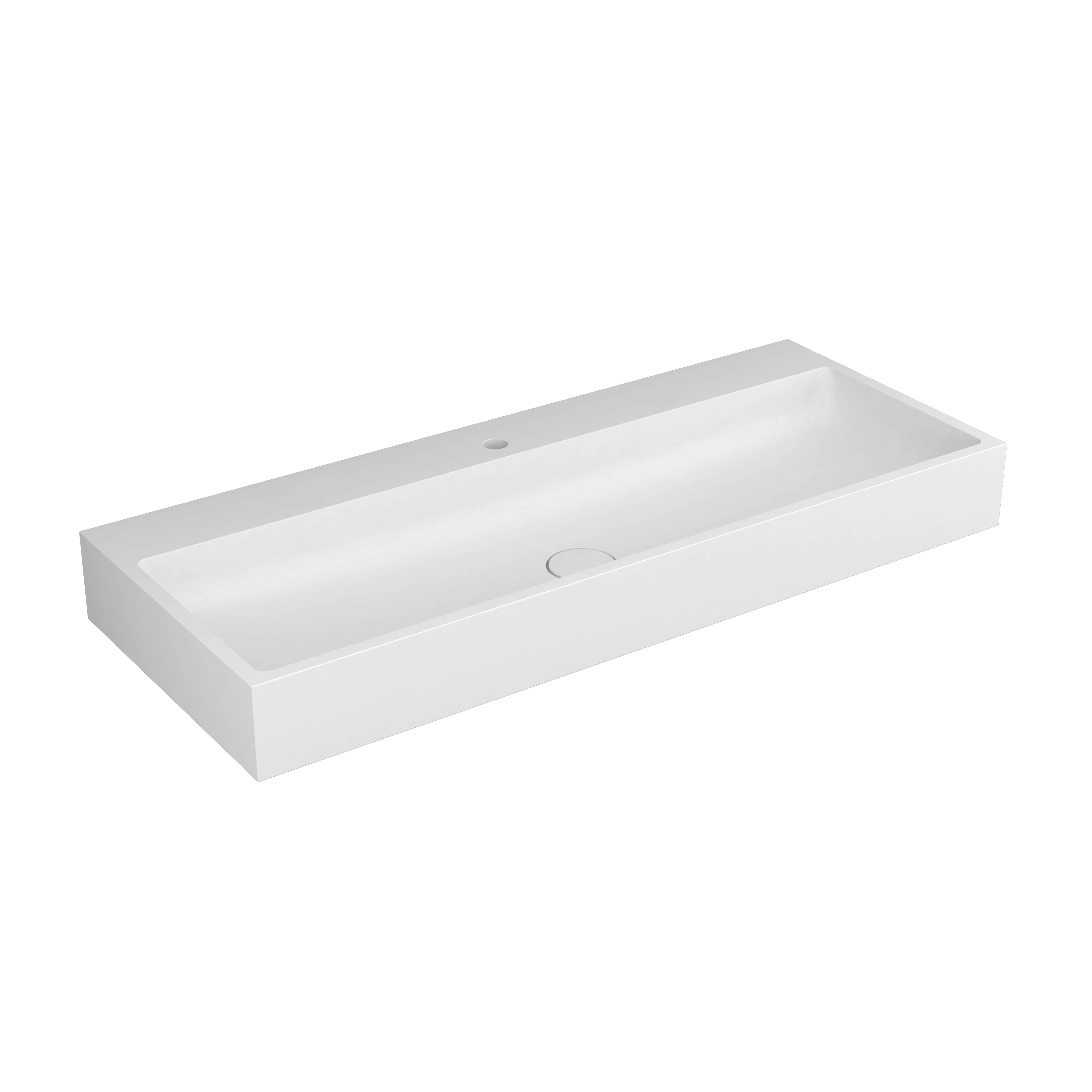 Mostra il prodotto Washbasin white 120 x 48 cm solid surface white del produttore Vigour