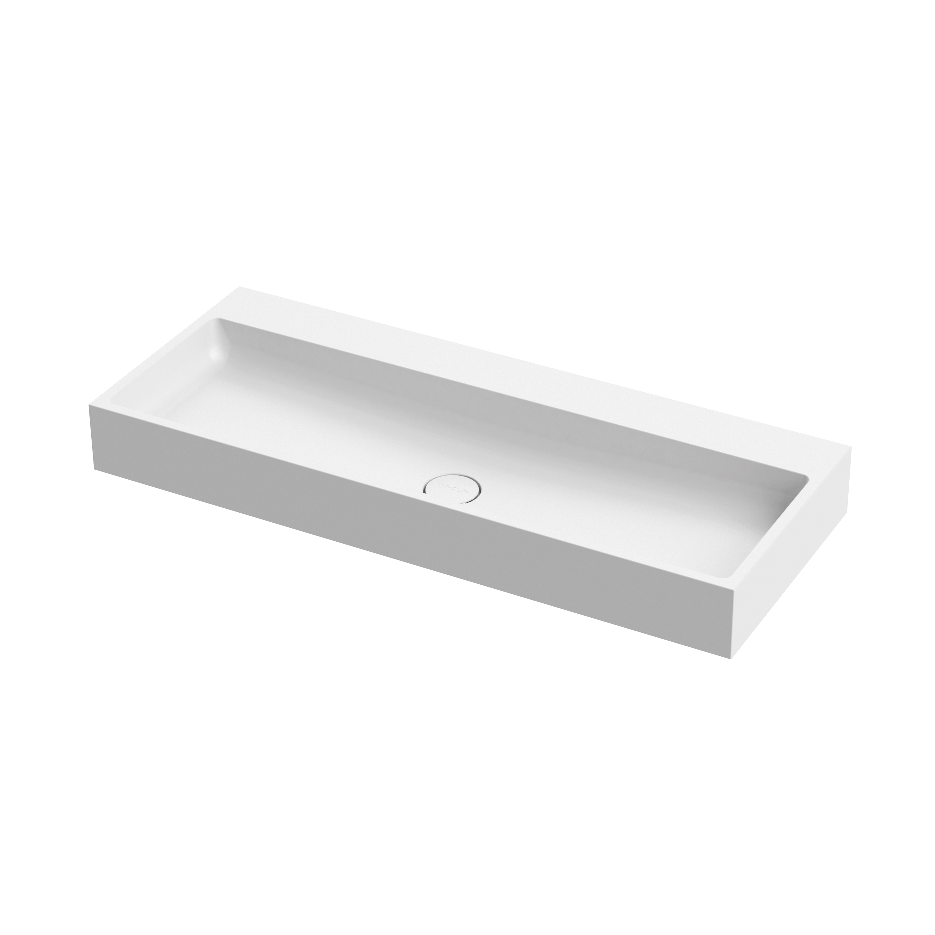 Mostra il prodotto Washbasin white 120 x 48cm without tap hole solid surface white matt del produttore Vigour