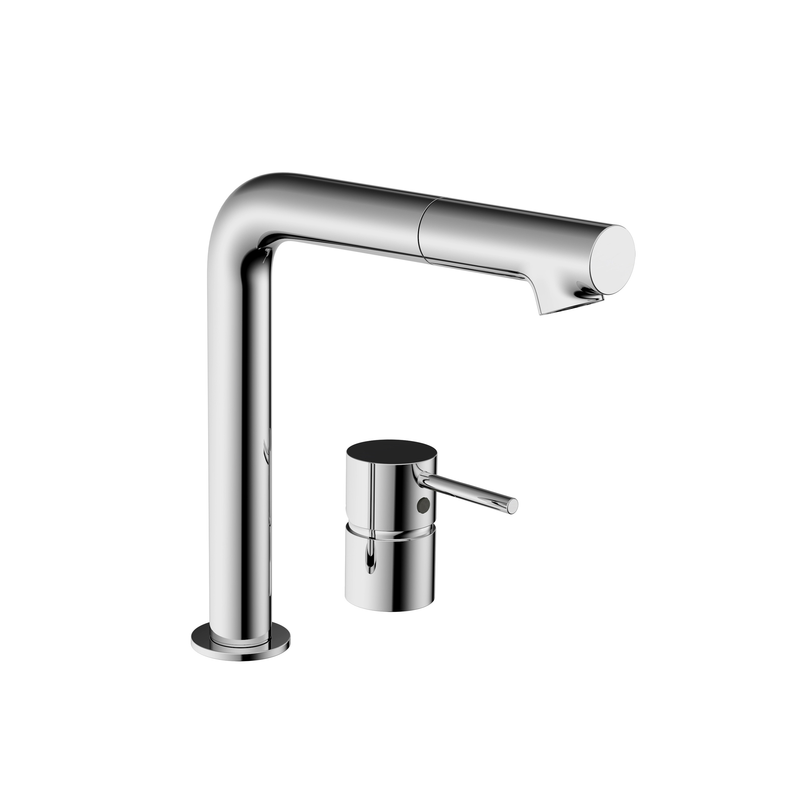Mostra il prodotto Two-hole kitchen mixer white with pull-out spout chrome-plated del produttore Vigour