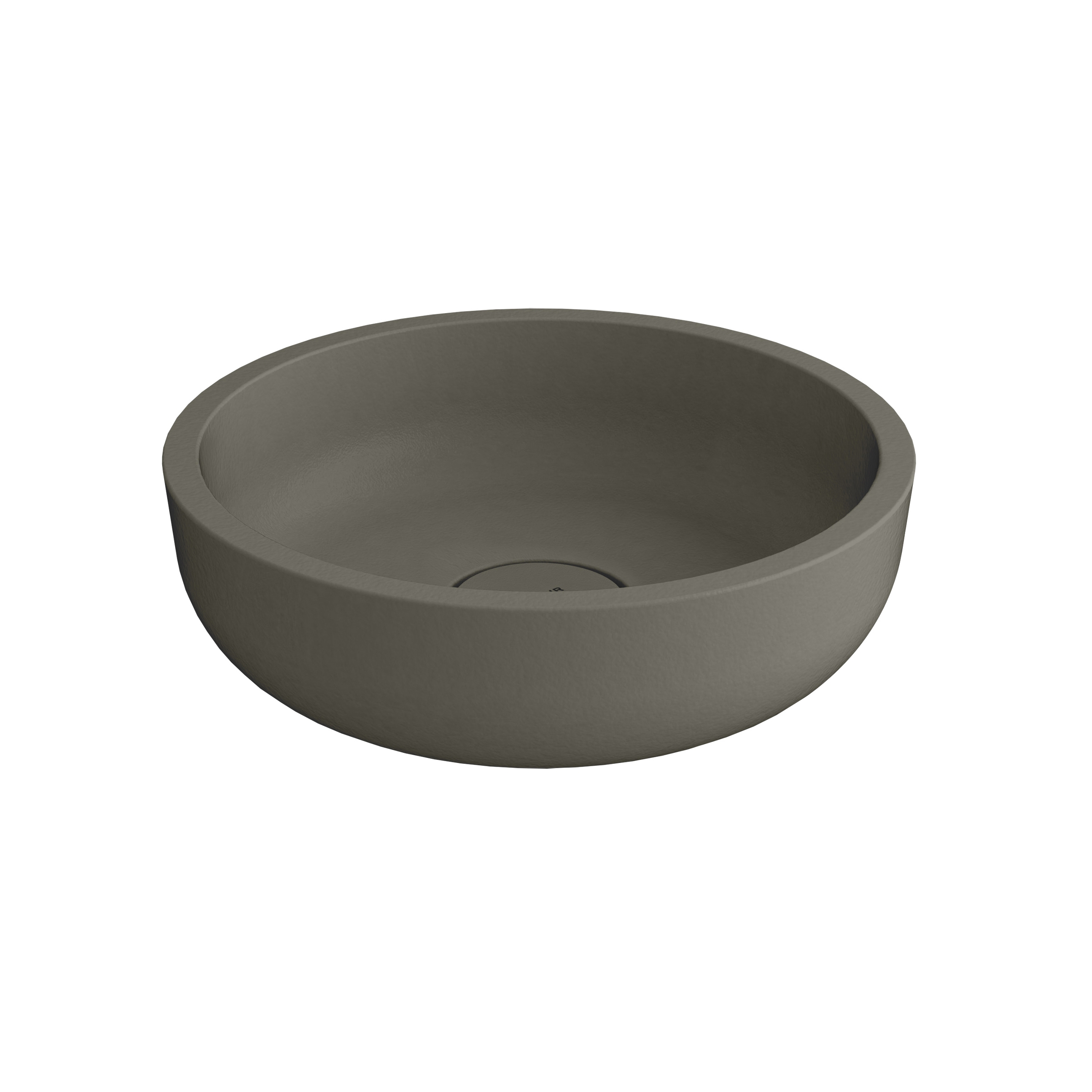Display product Top bowl white round solid surface concrete from manufacturer Vigour