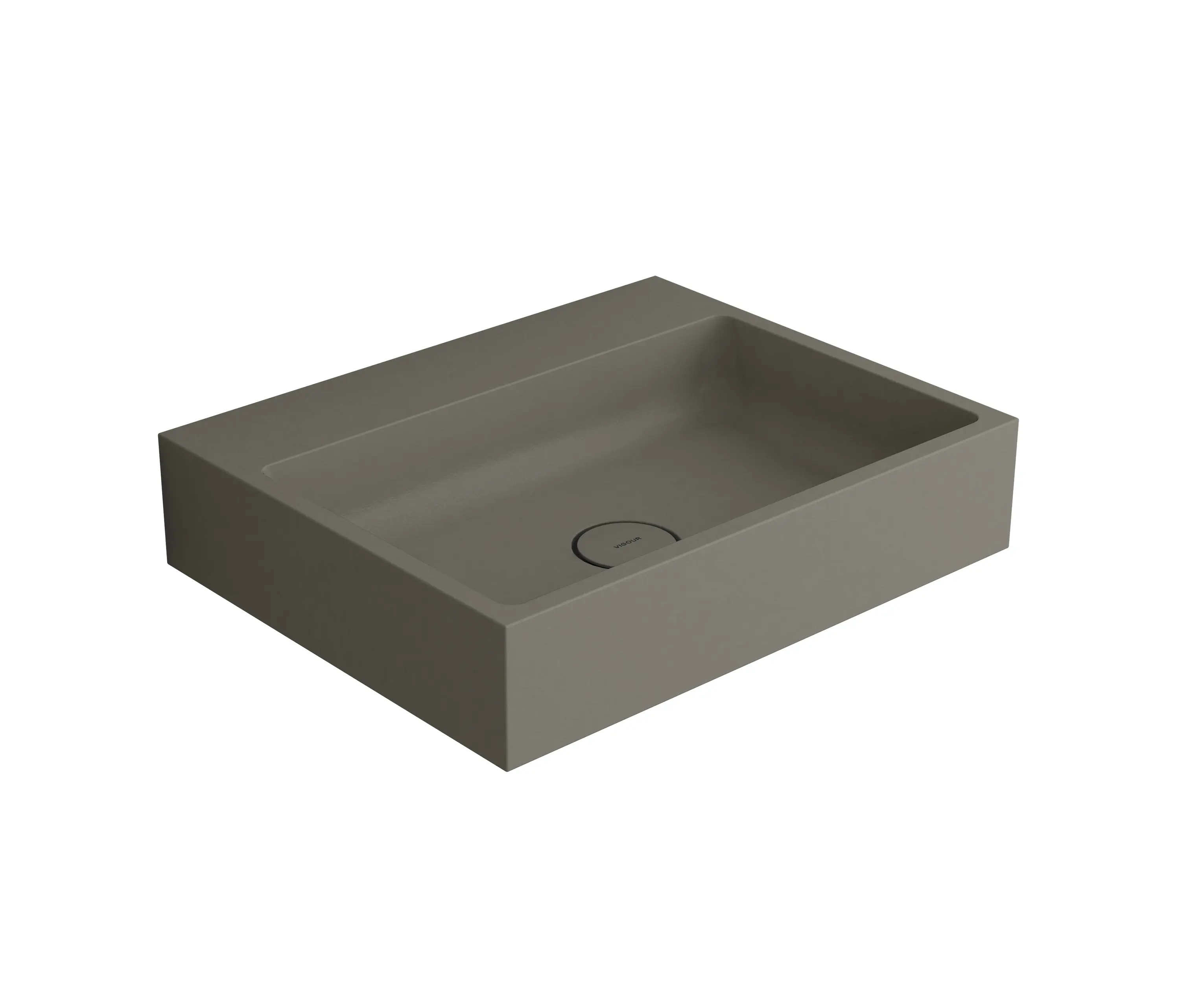 Vigour - Washbasin white 60 x 48 cm solid surface concrete
