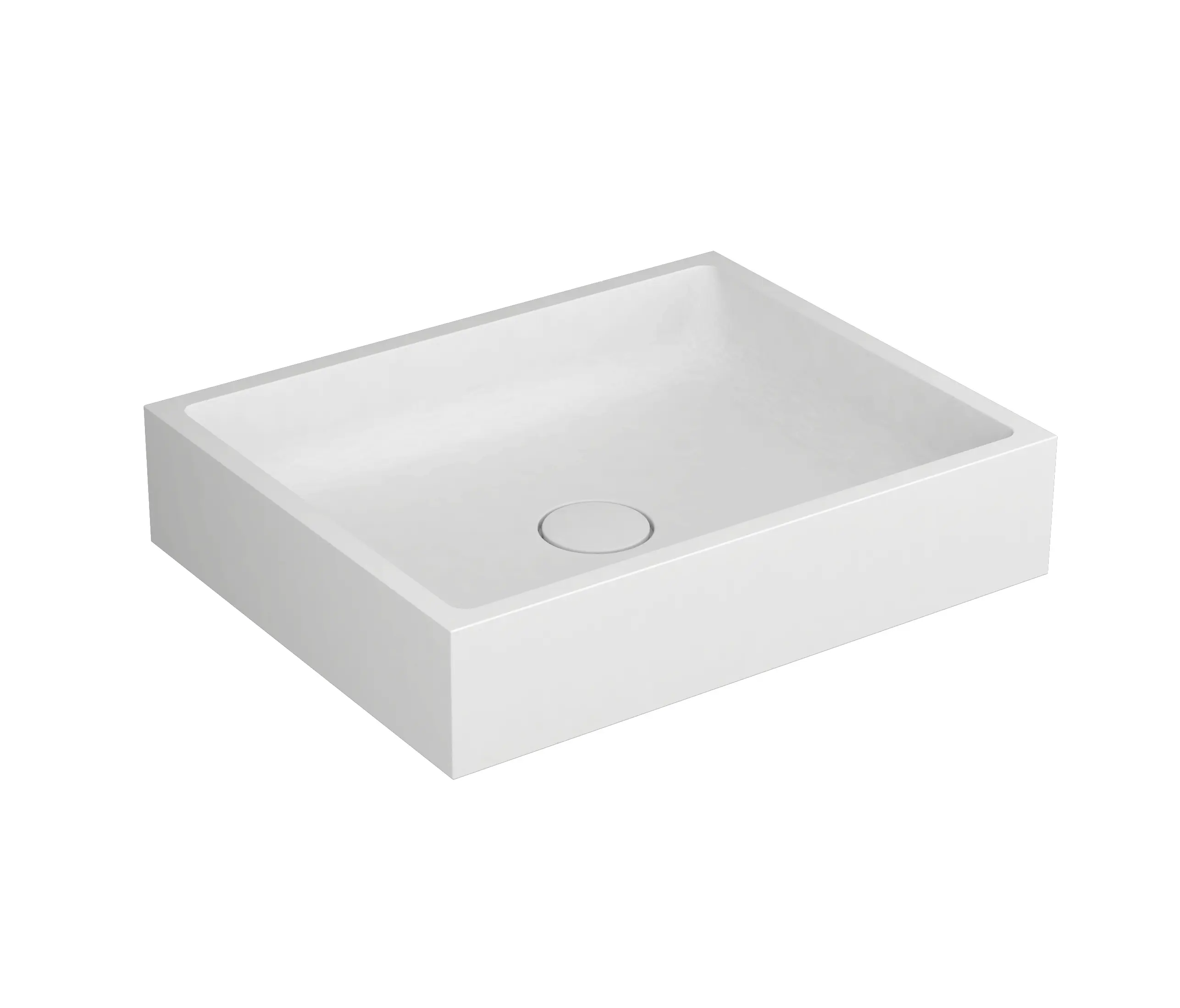 Vigour - Waschtisch white 60x48cm ohne Hahnlochbank Mineralwerkstoff weiss