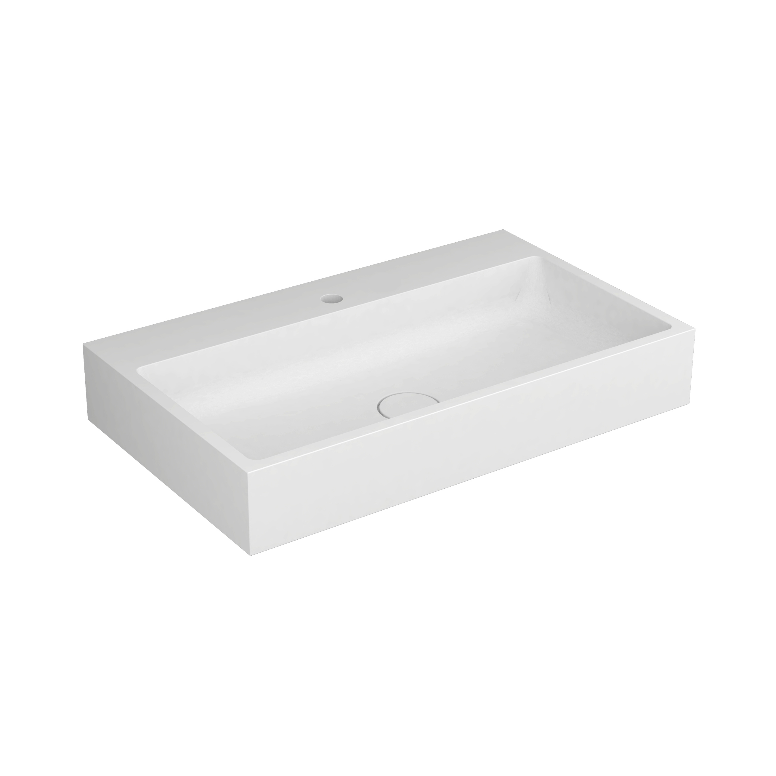 Mostra il prodotto Washbasin white 80 x 48 cm solid surface white del produttore Vigour