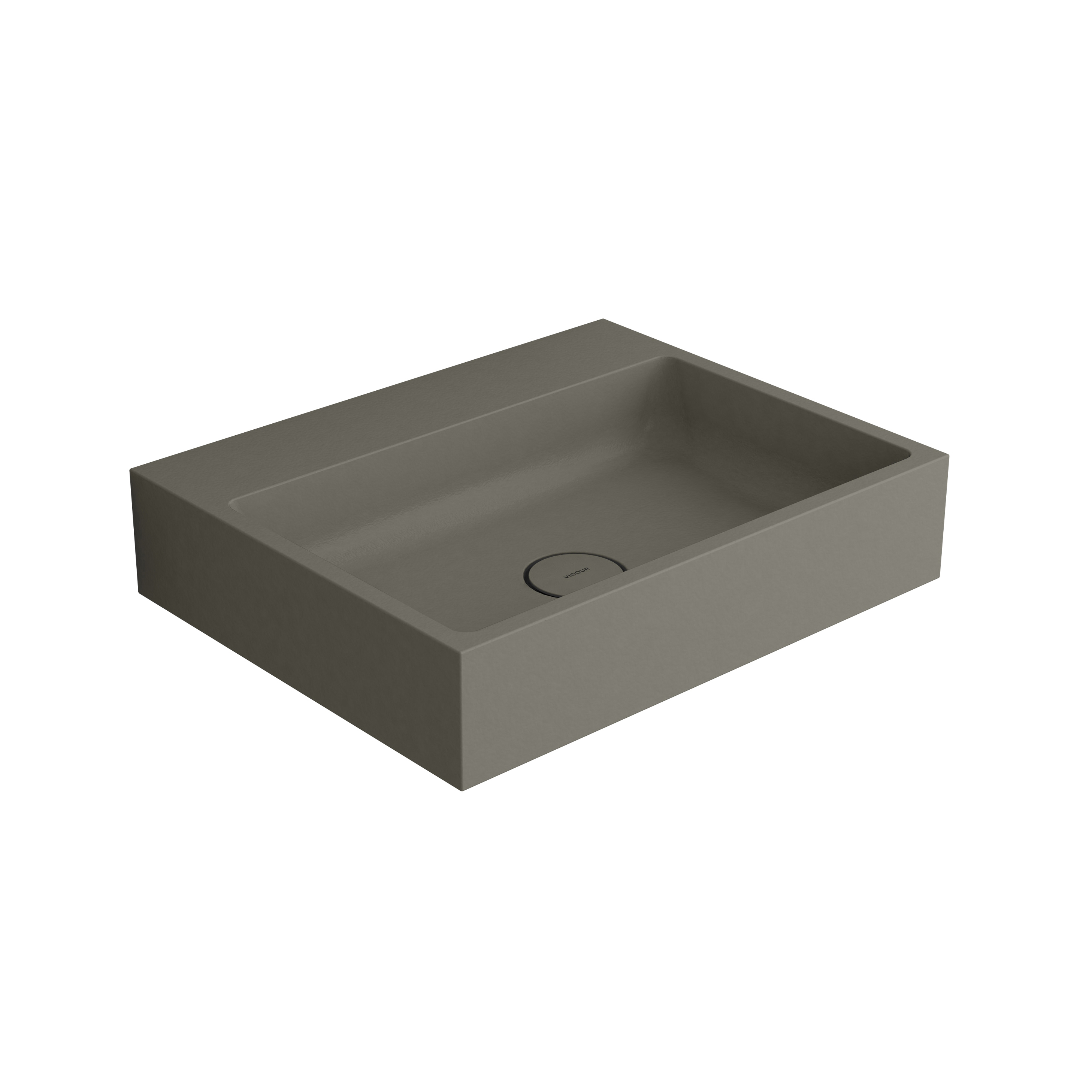 Mostra il prodotto Washbasin white 80 x 48 cm solid surface concrete del produttore Vigour