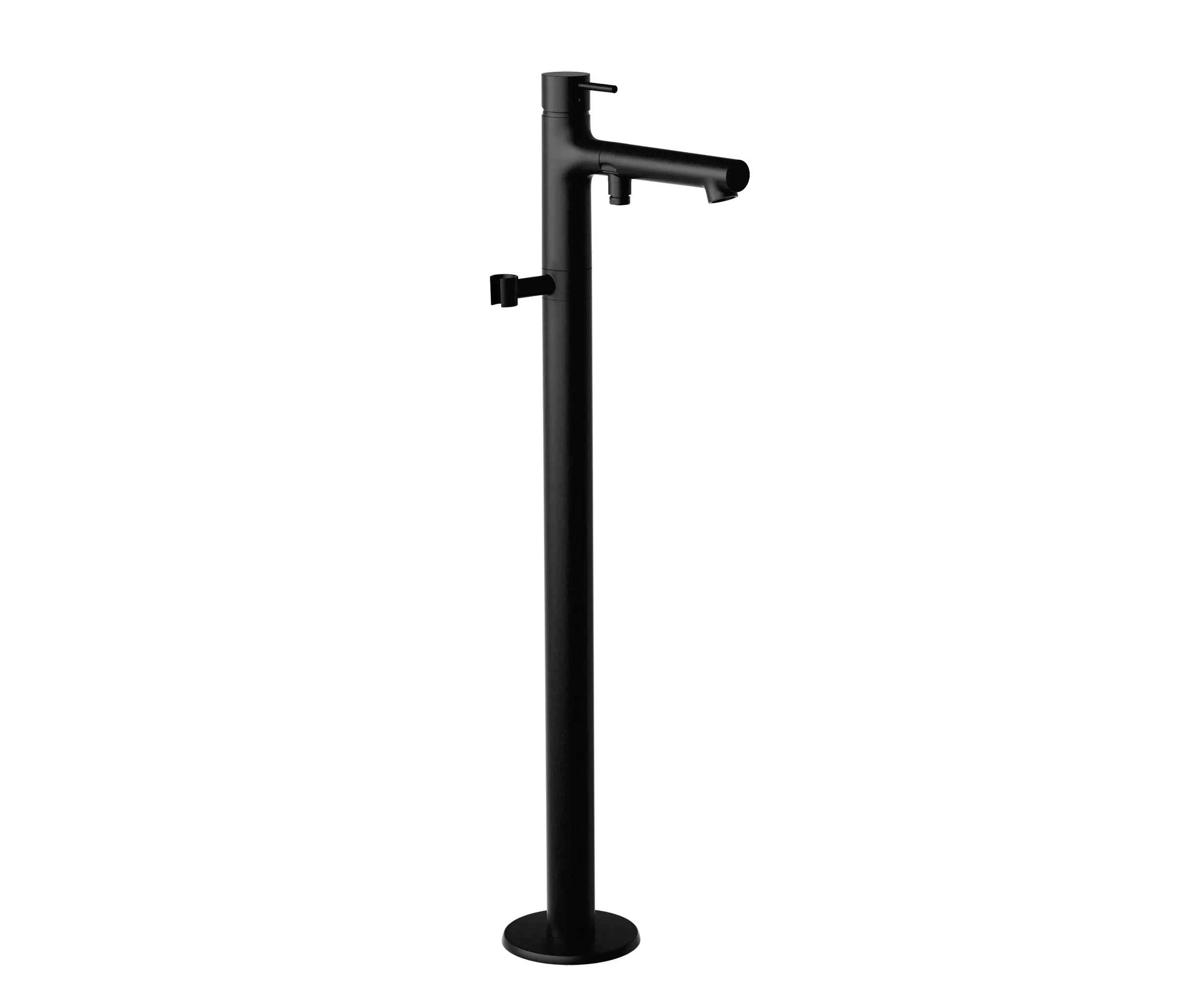 Vigour - Free-standing bath tap white with diverter in matt black