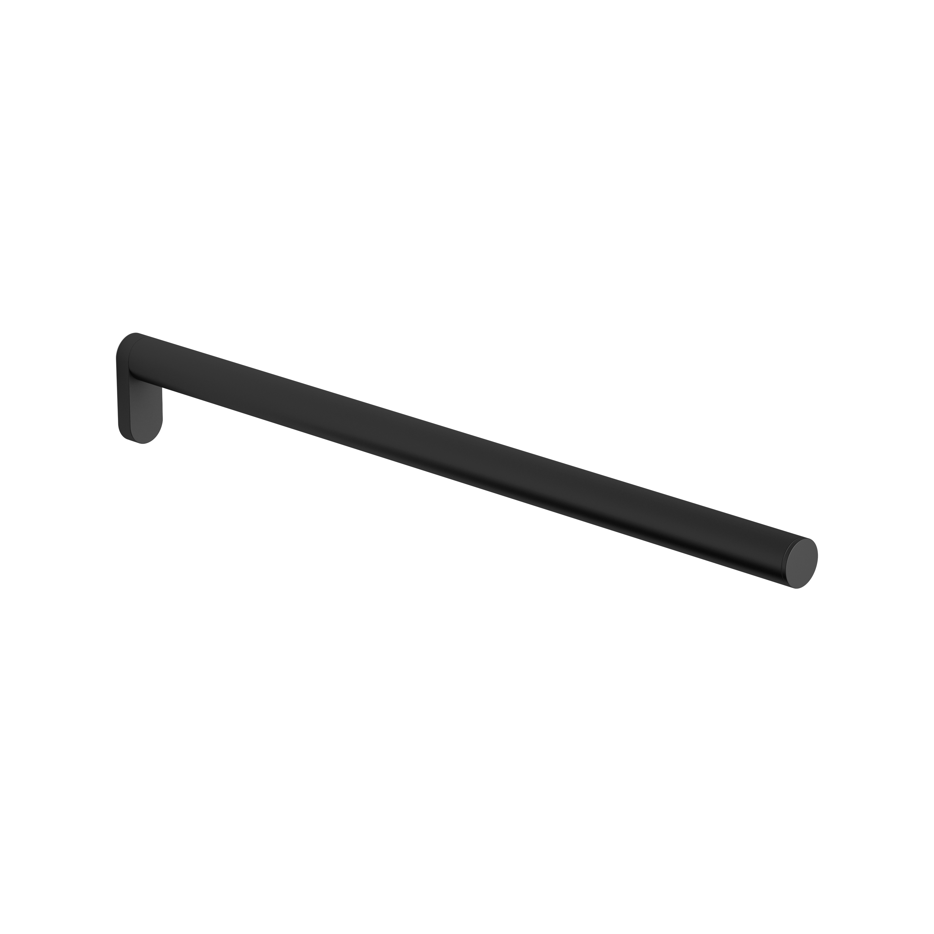 Hand towel rail white 1-arm fixed black