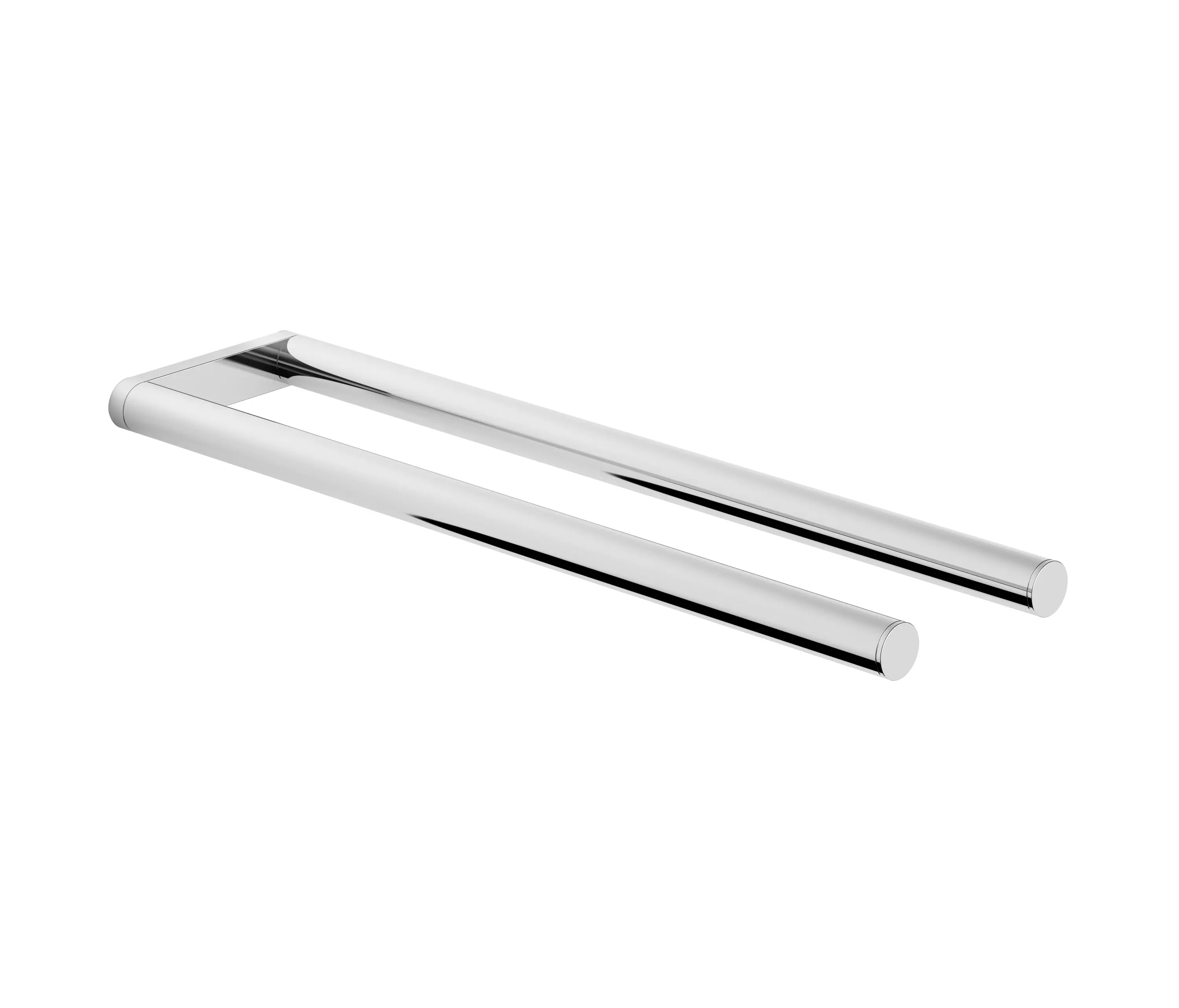 Vigour - Hand towel rail white 2-arm fixed chrome-plated