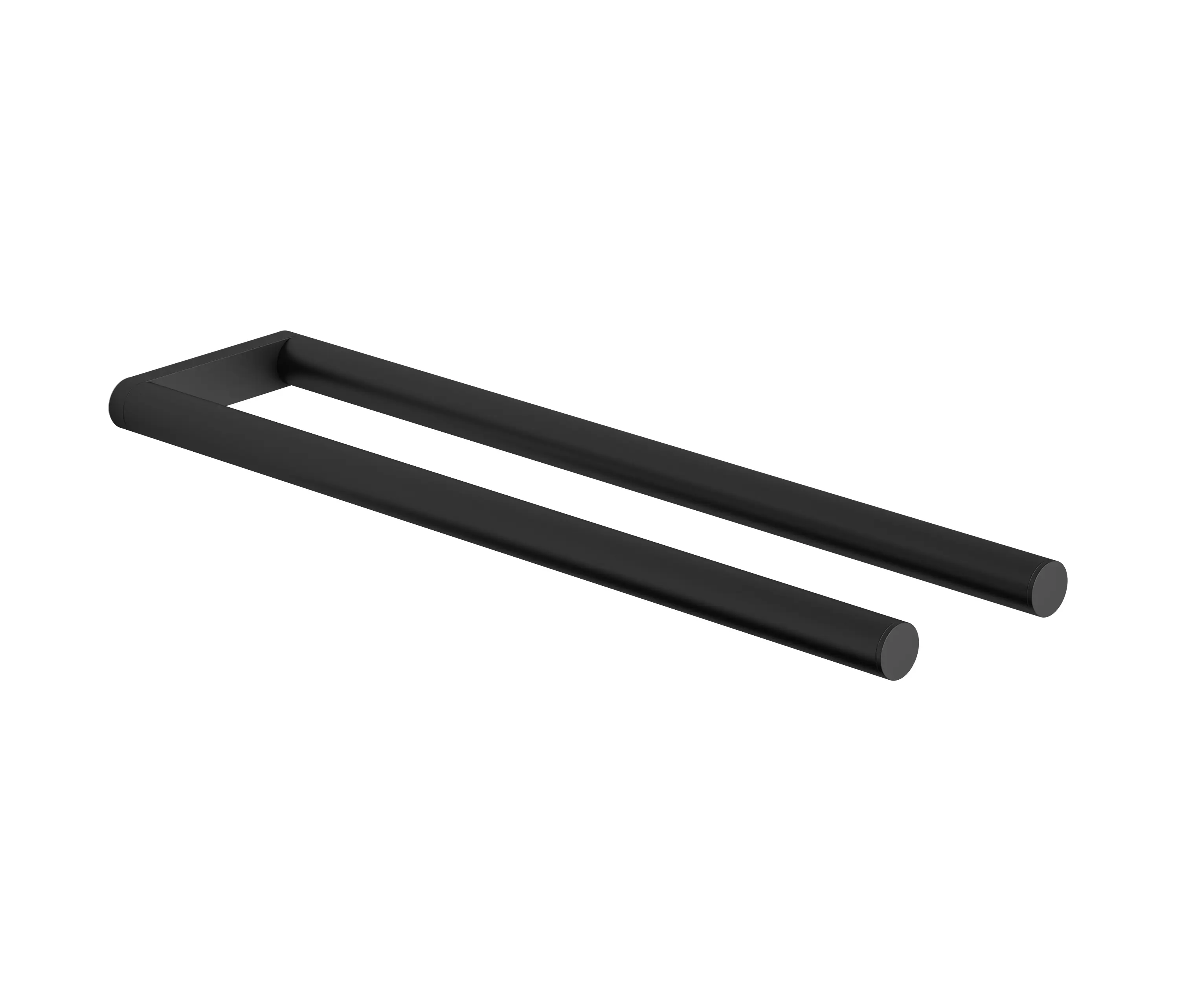 Vigour - Hand towel rail white 2-arm fixed black