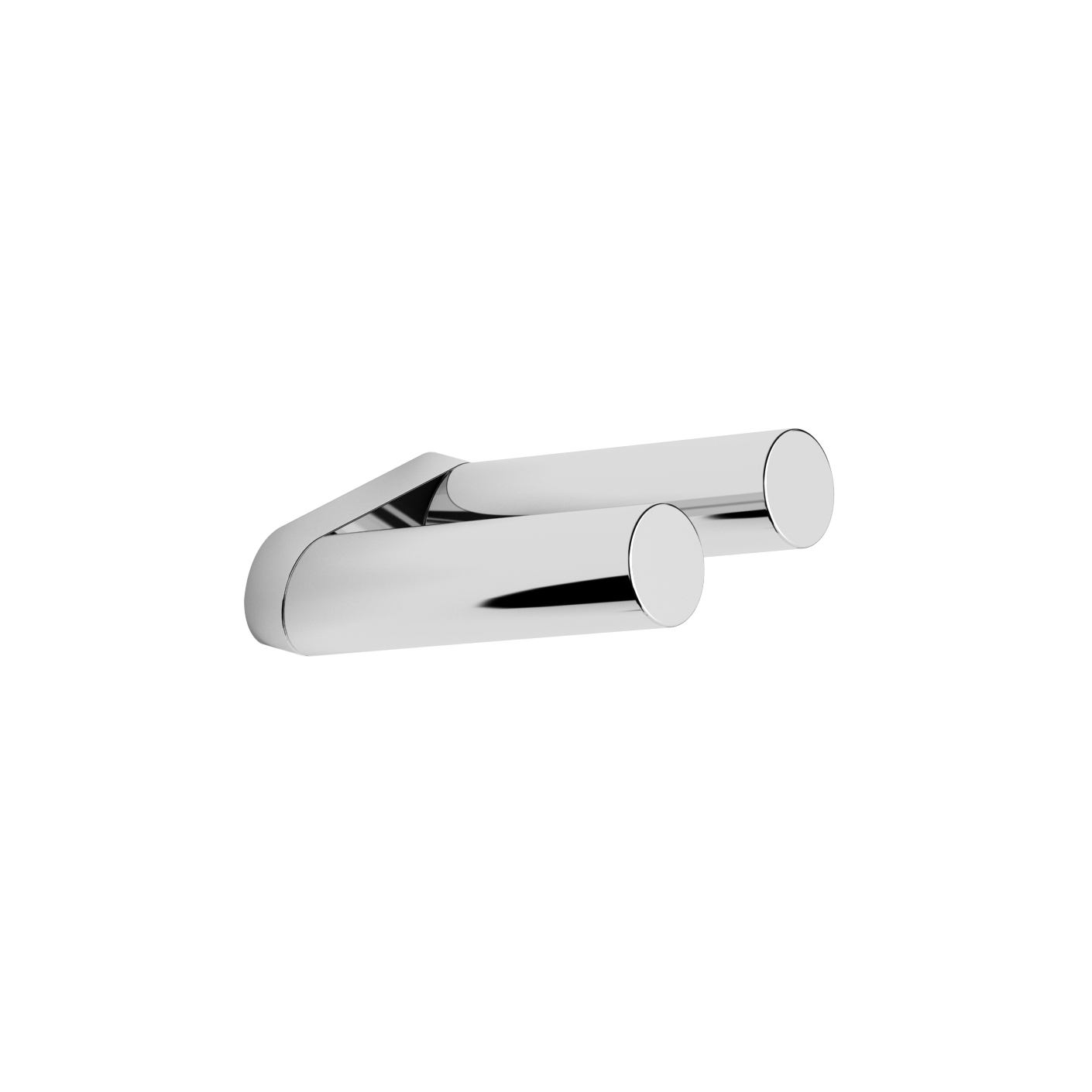 Double hook white chrome-plated