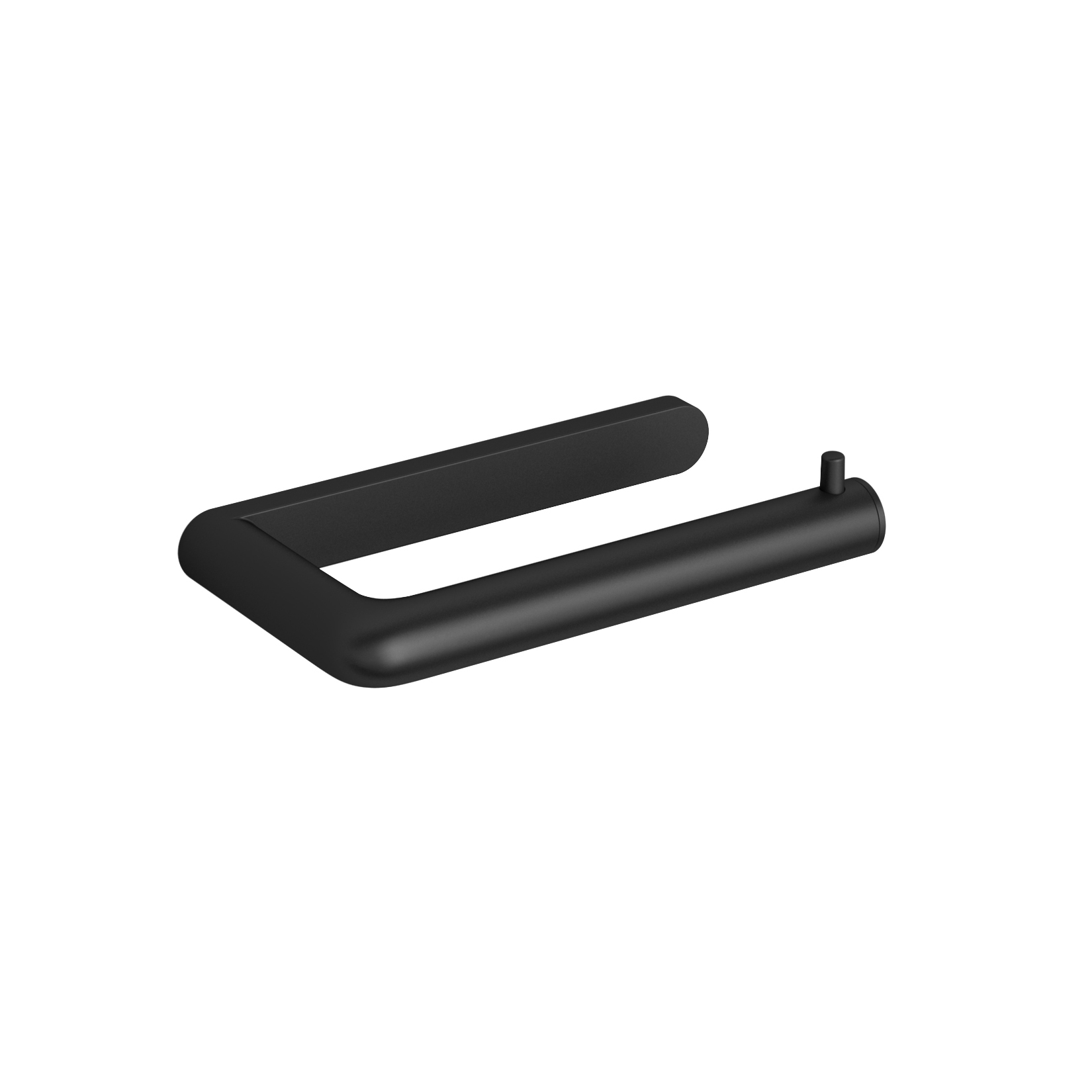 Toilet roll holder white without cover black