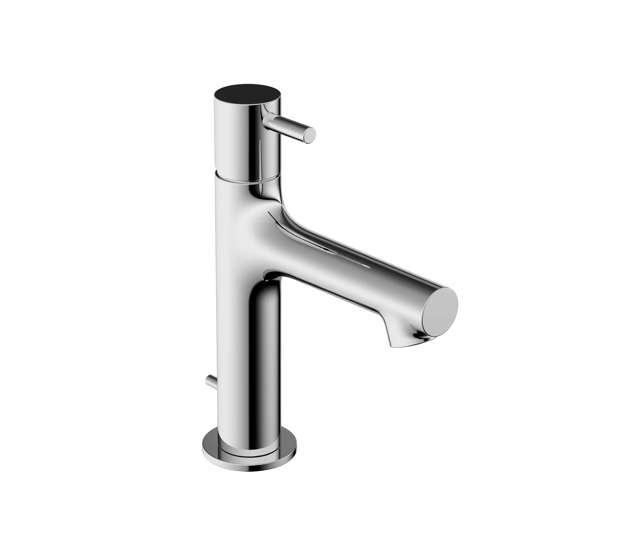 Vigour - Single-lever mixer white Piccolo with chrome-plated drain