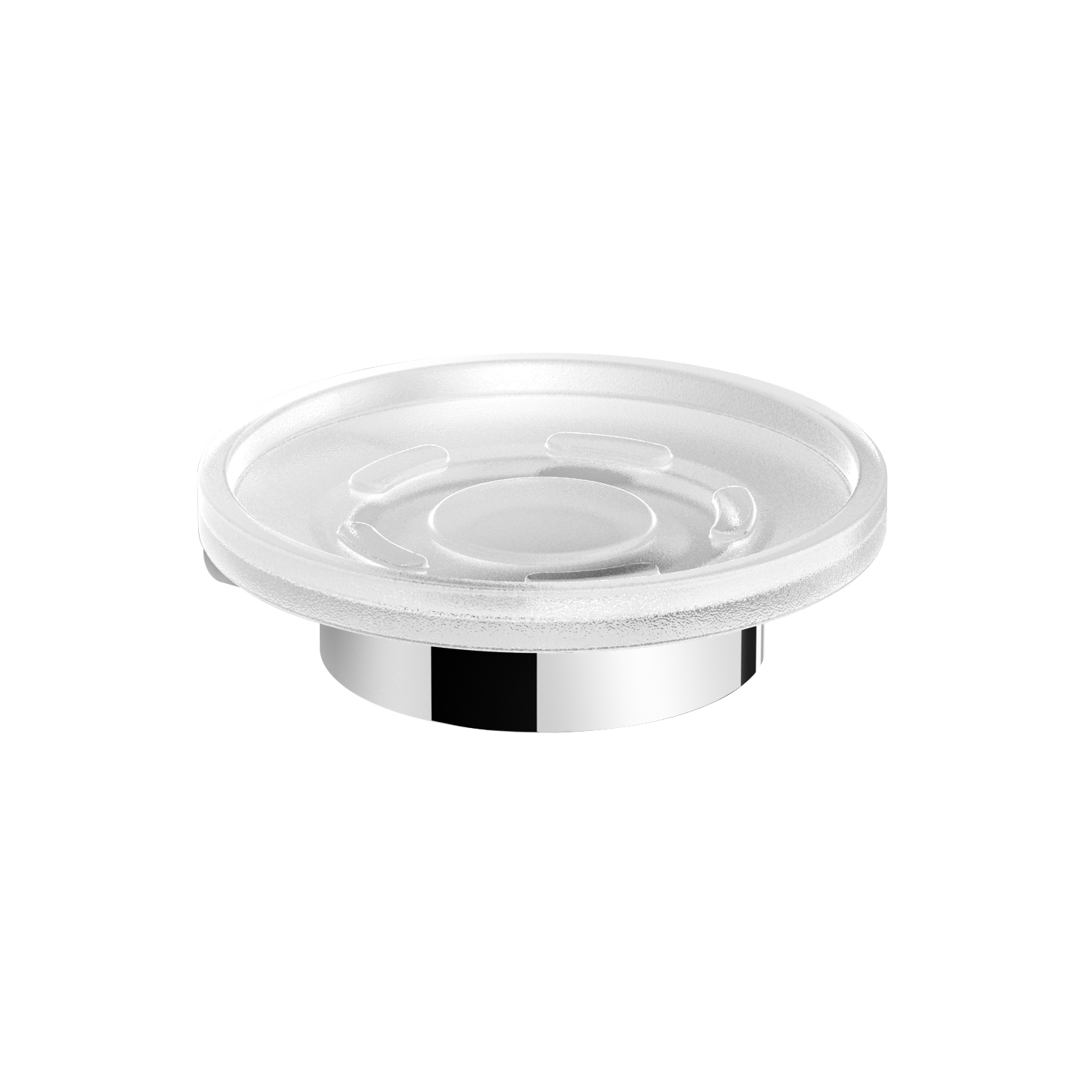 Mostra il prodotto Soap holder white with satin-finished soap dish round chrome-plated del produttore Vigour