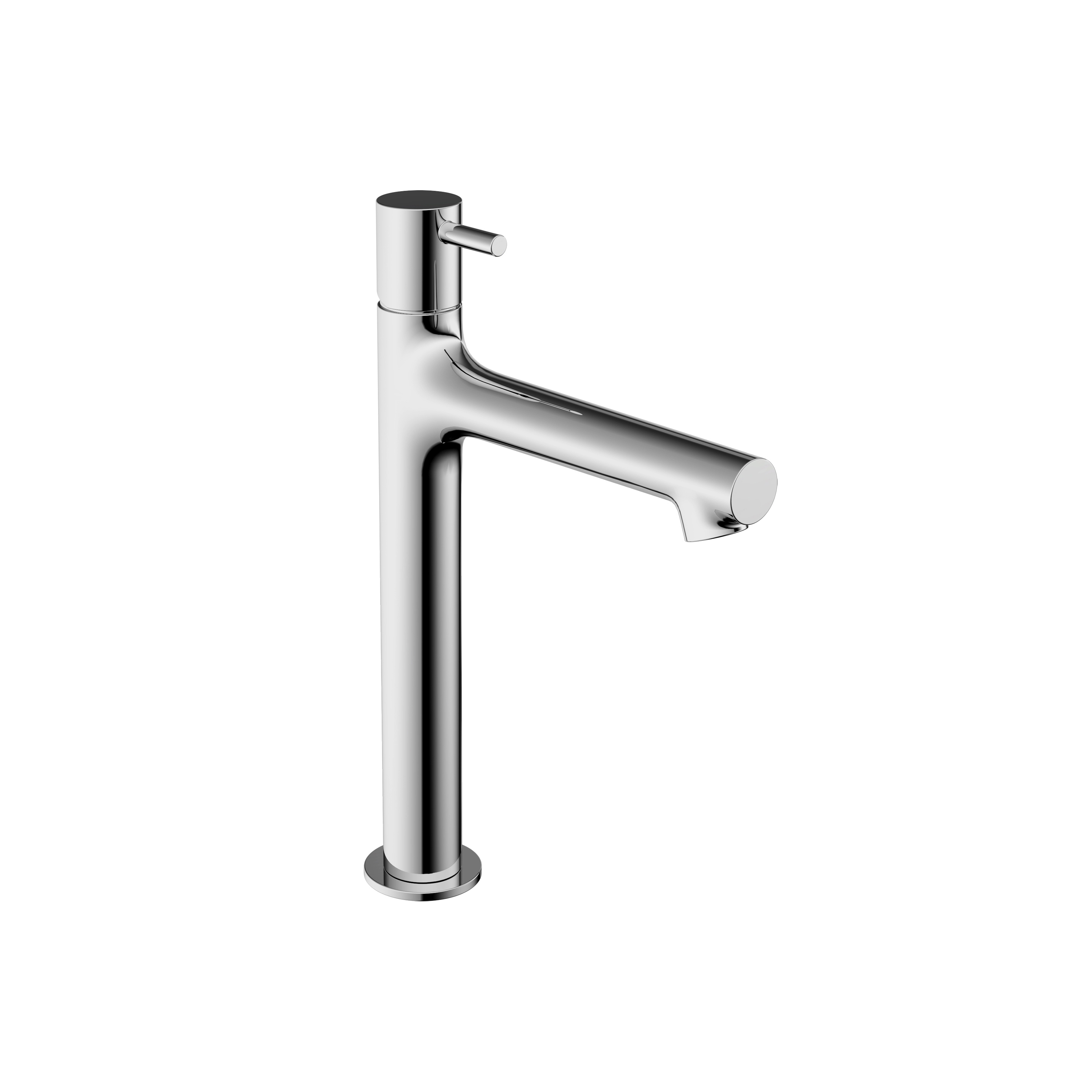 Single-lever wall mixer white XL without chrome-plated drain
