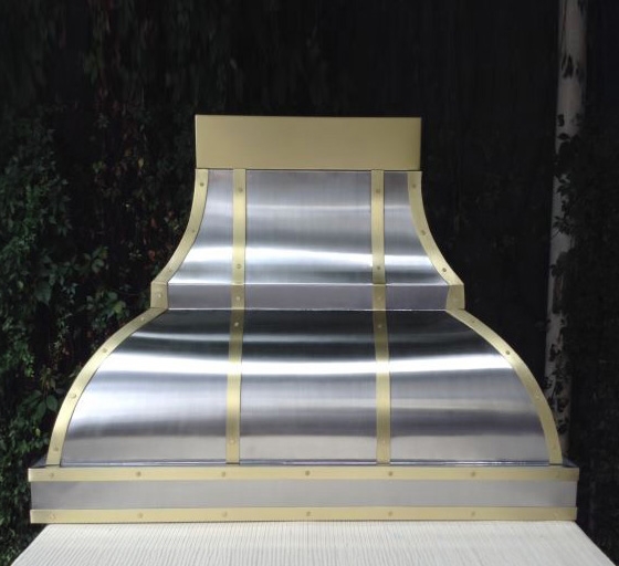 Brass Range Hood - Michelle - Grey