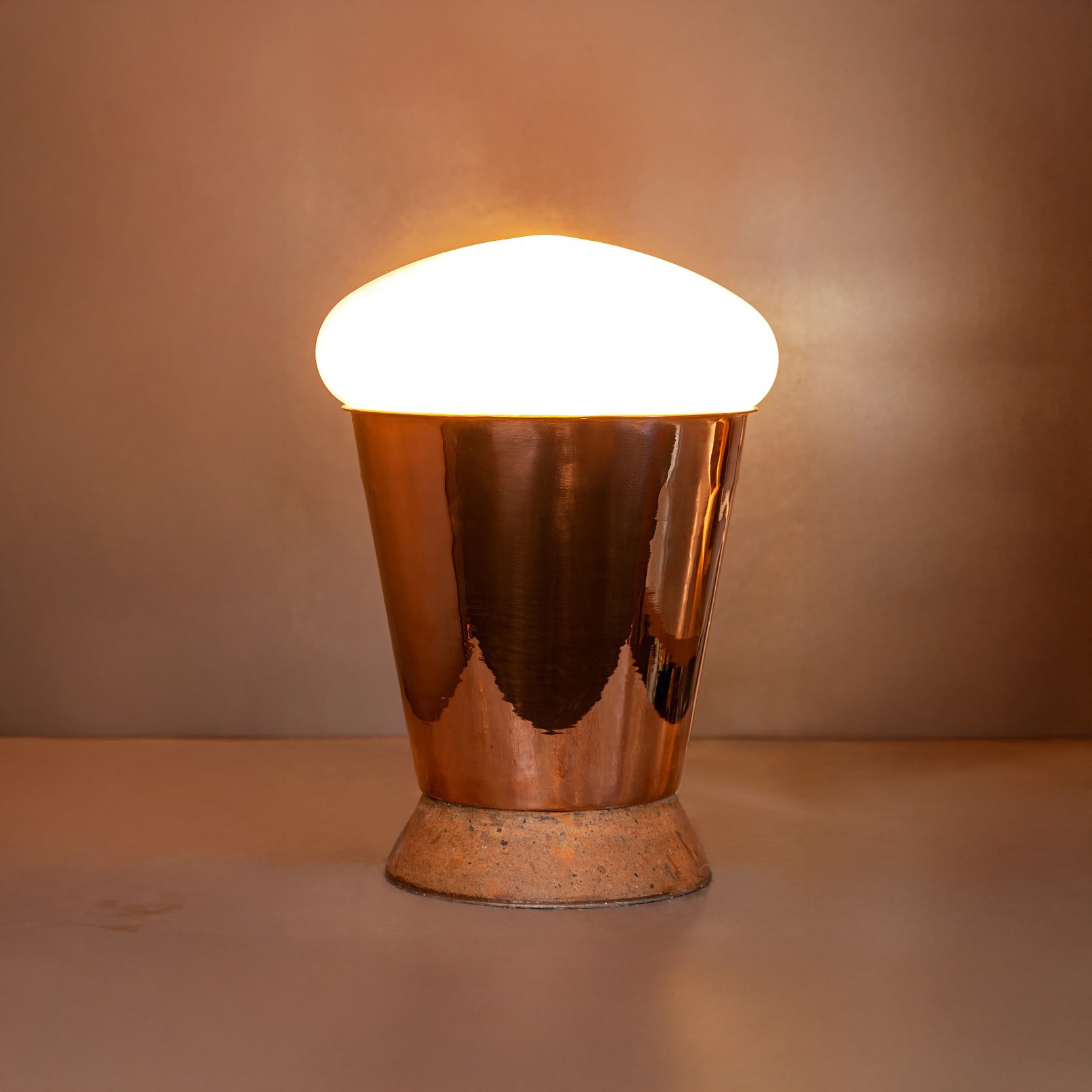 Display product Mimma Tre - Buro Light - Copper and Stone from manufacturer AMORETTI BROTHERS