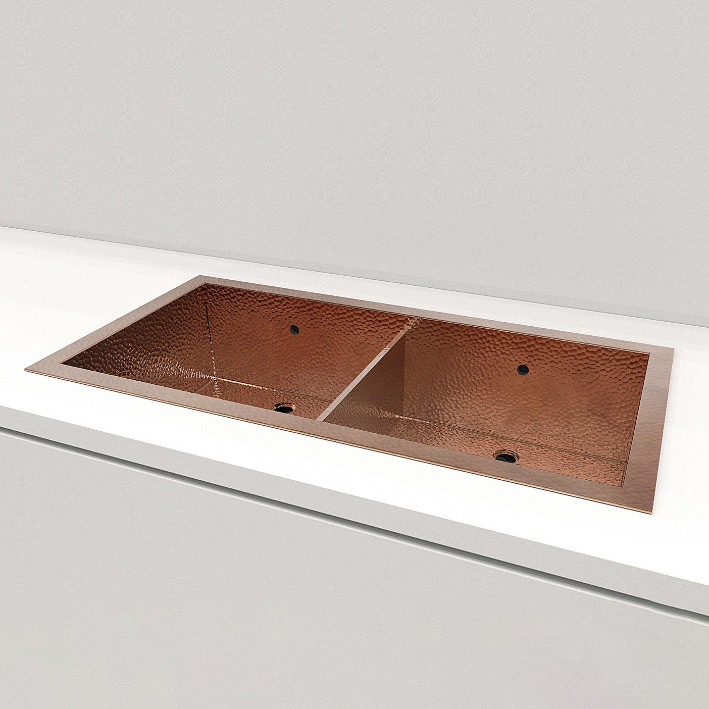 Display product Duoble-Bowl Drop-In Kitchen Sink - Gemini from manufacturer AMORETTI BROTHERS