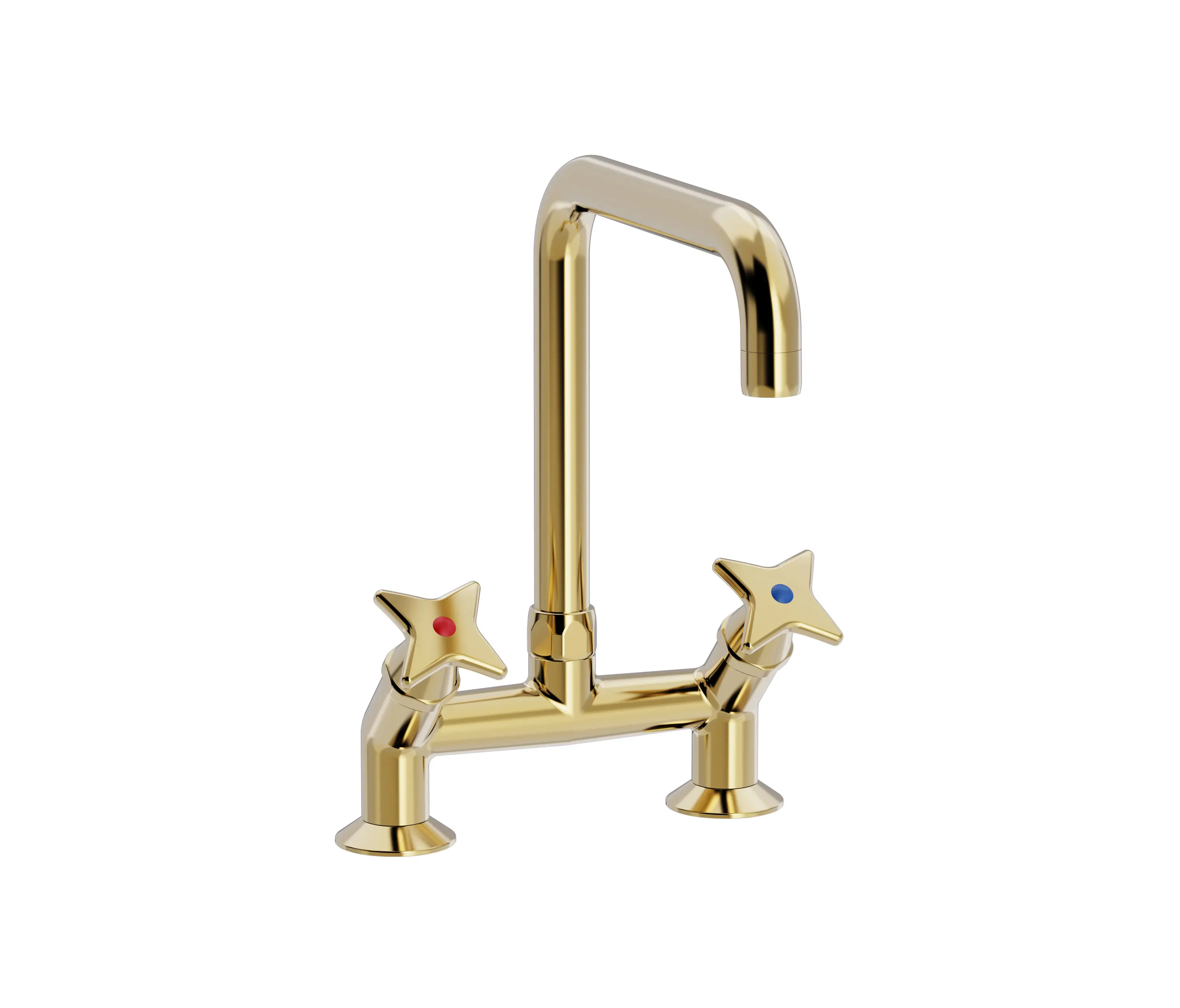 TONI Copenhagen - Cross-handle, faucet 45 degrees with u200 spout