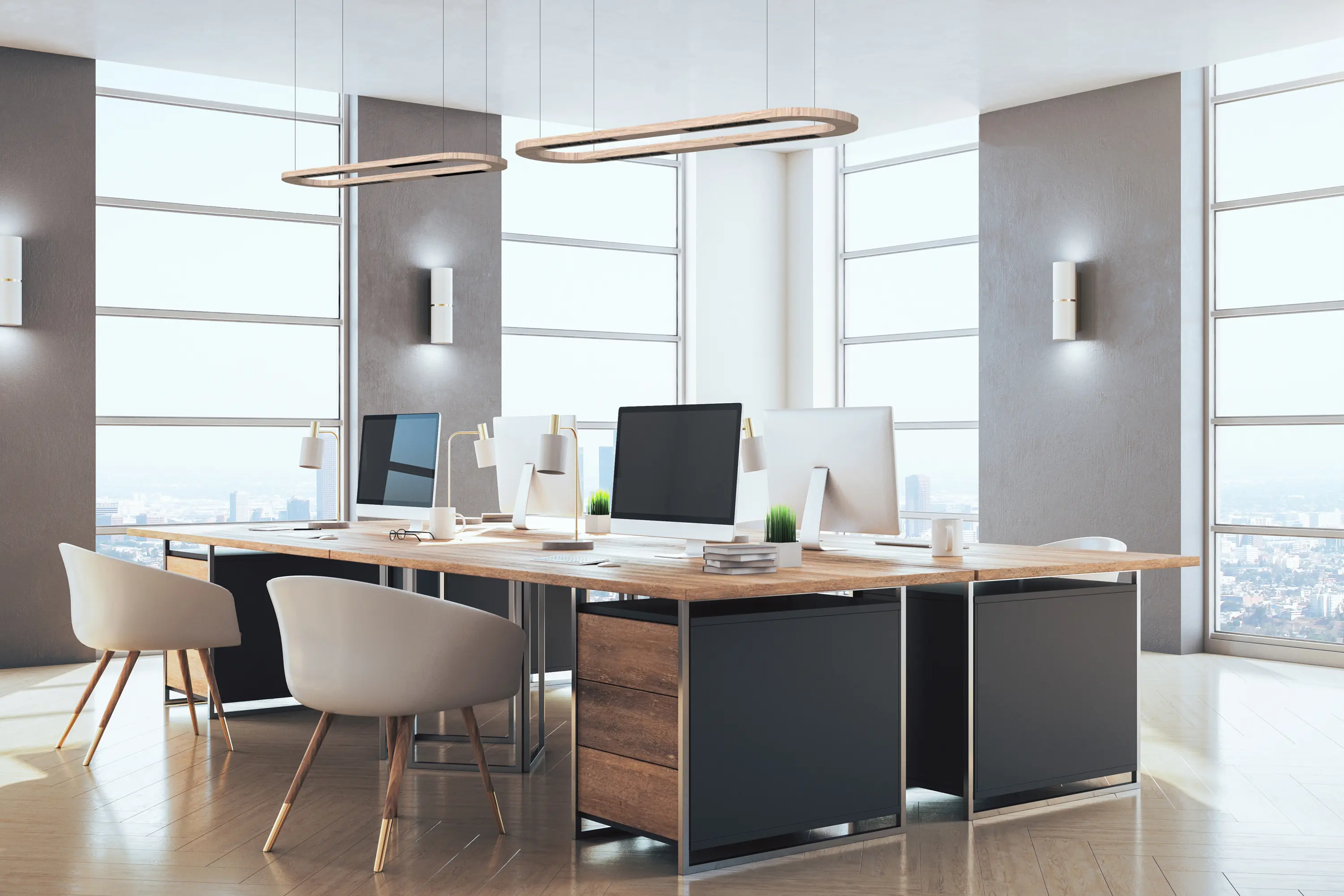 LIGHTGUIDE AG - Wood Linear Twin round