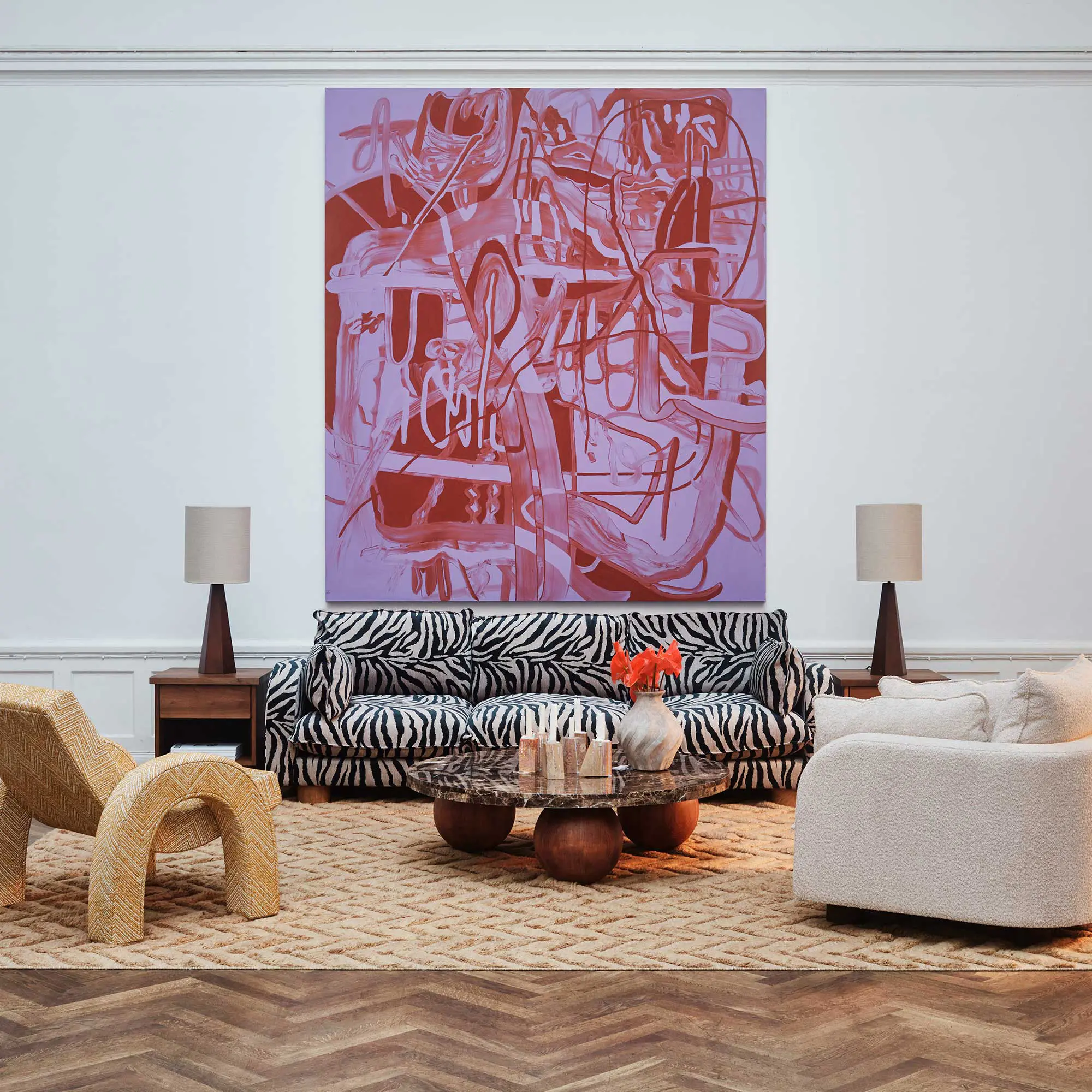 Dusty deco - Miles Sofa Zebra