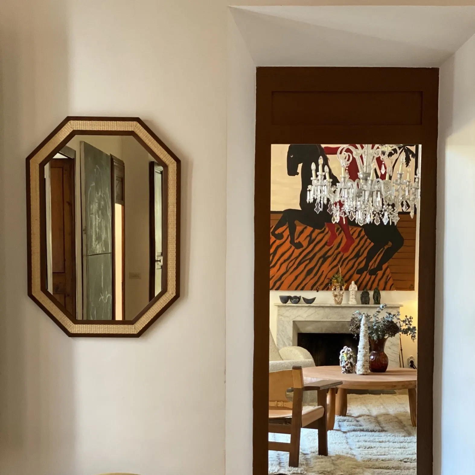 Dusty deco - Rattan Mirror Large