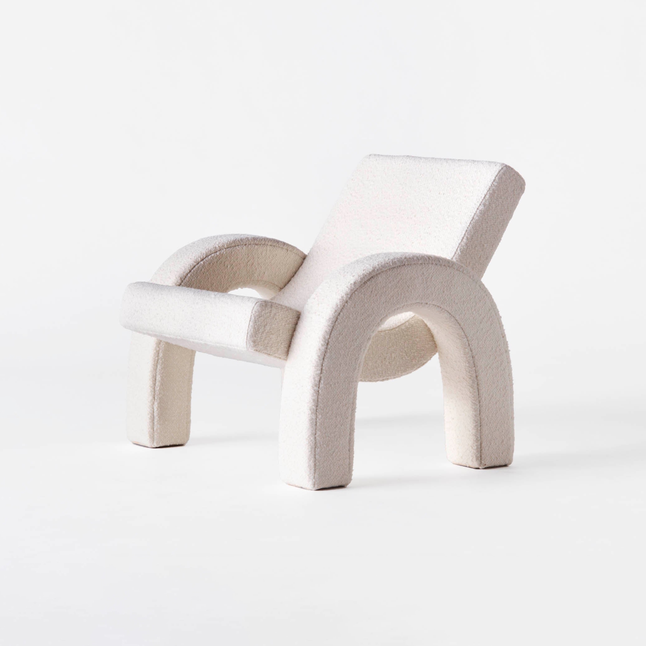 Arco Lounge Chair Boucle White