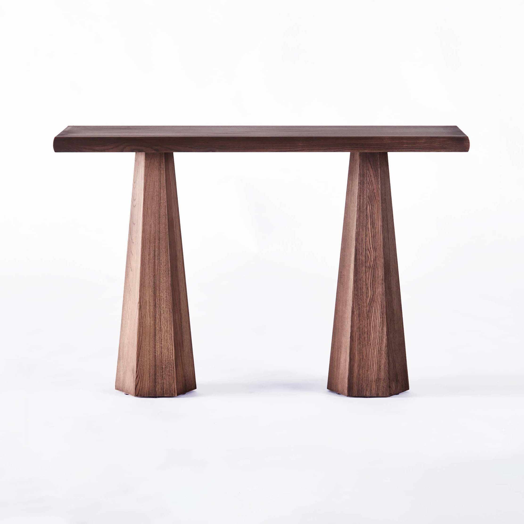 Hexagon Console Table Stained Ash