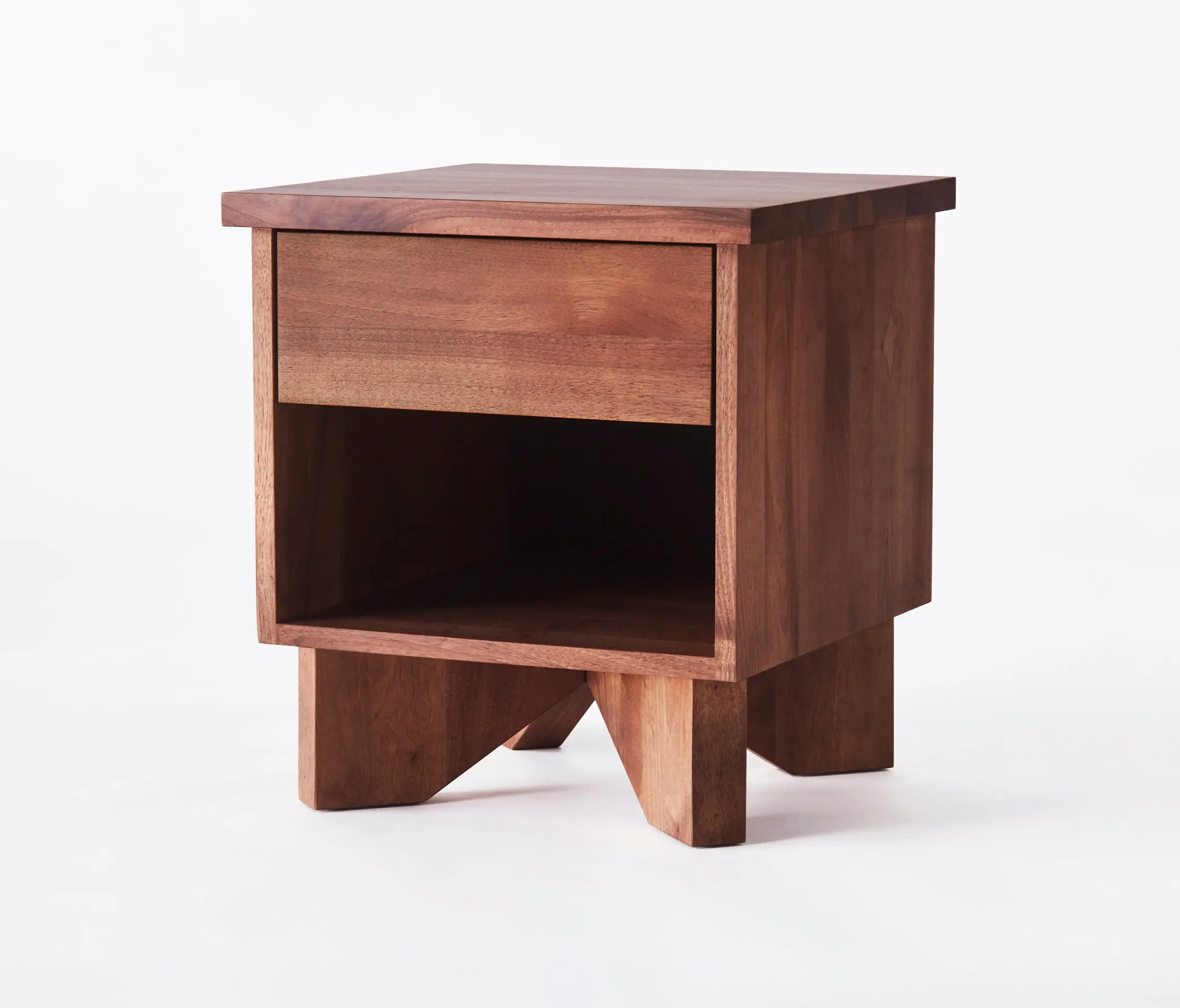 Dusty deco - V Bedside Table Walnut