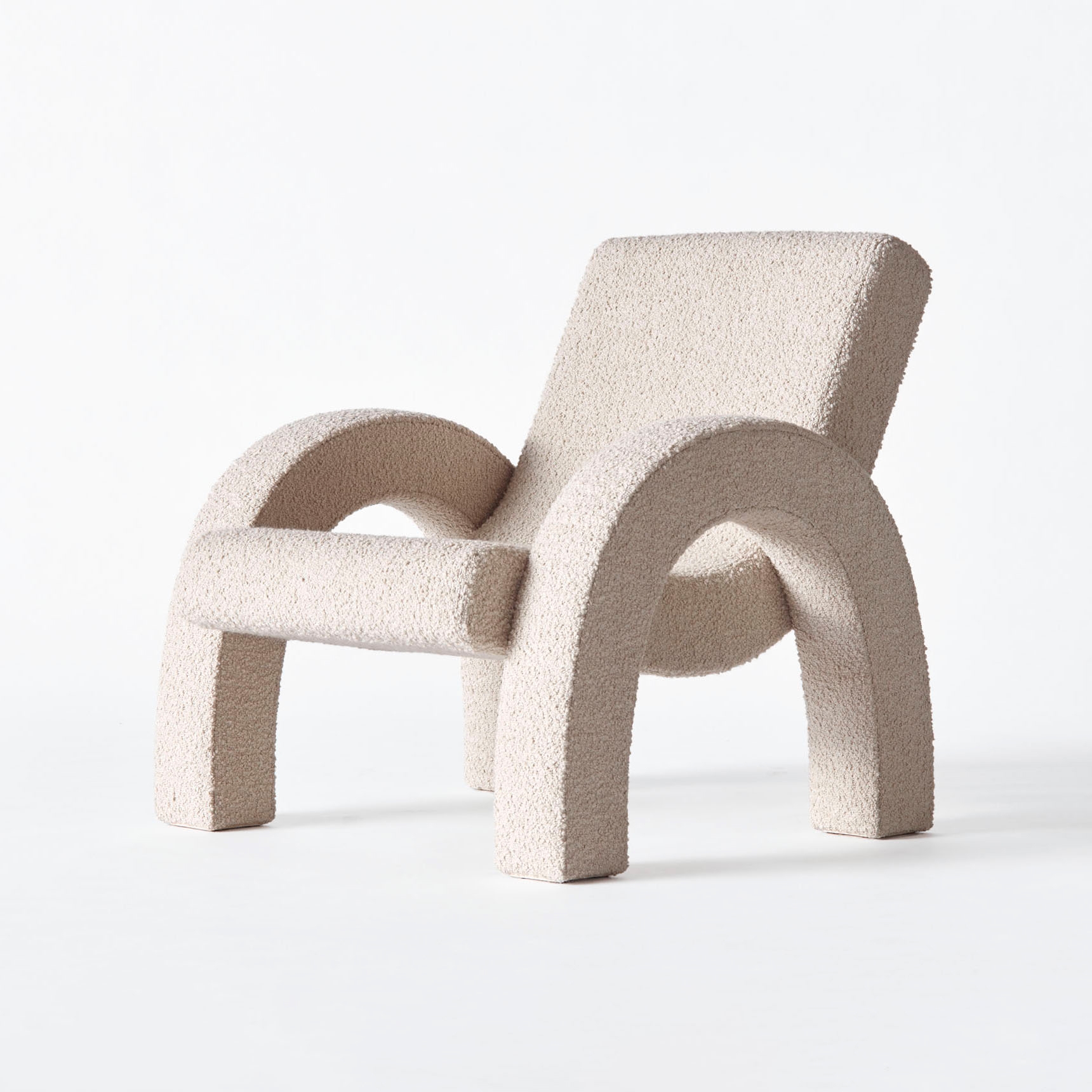 Produkt Arco Lounge Chair Small Boucle Beige des Herstellers Dusty deco anzeigen