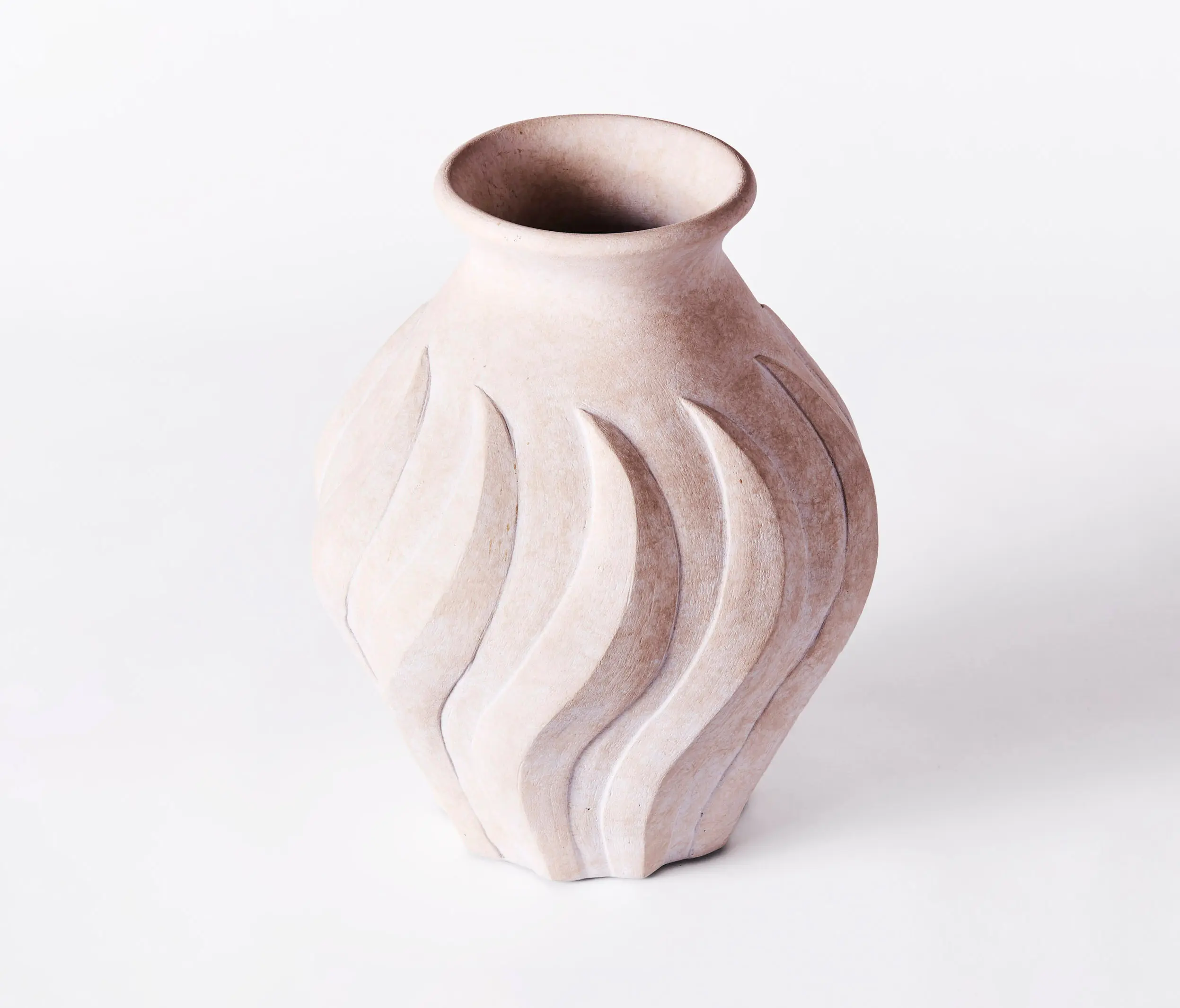 Dusty deco - Swirl Vase Large White
