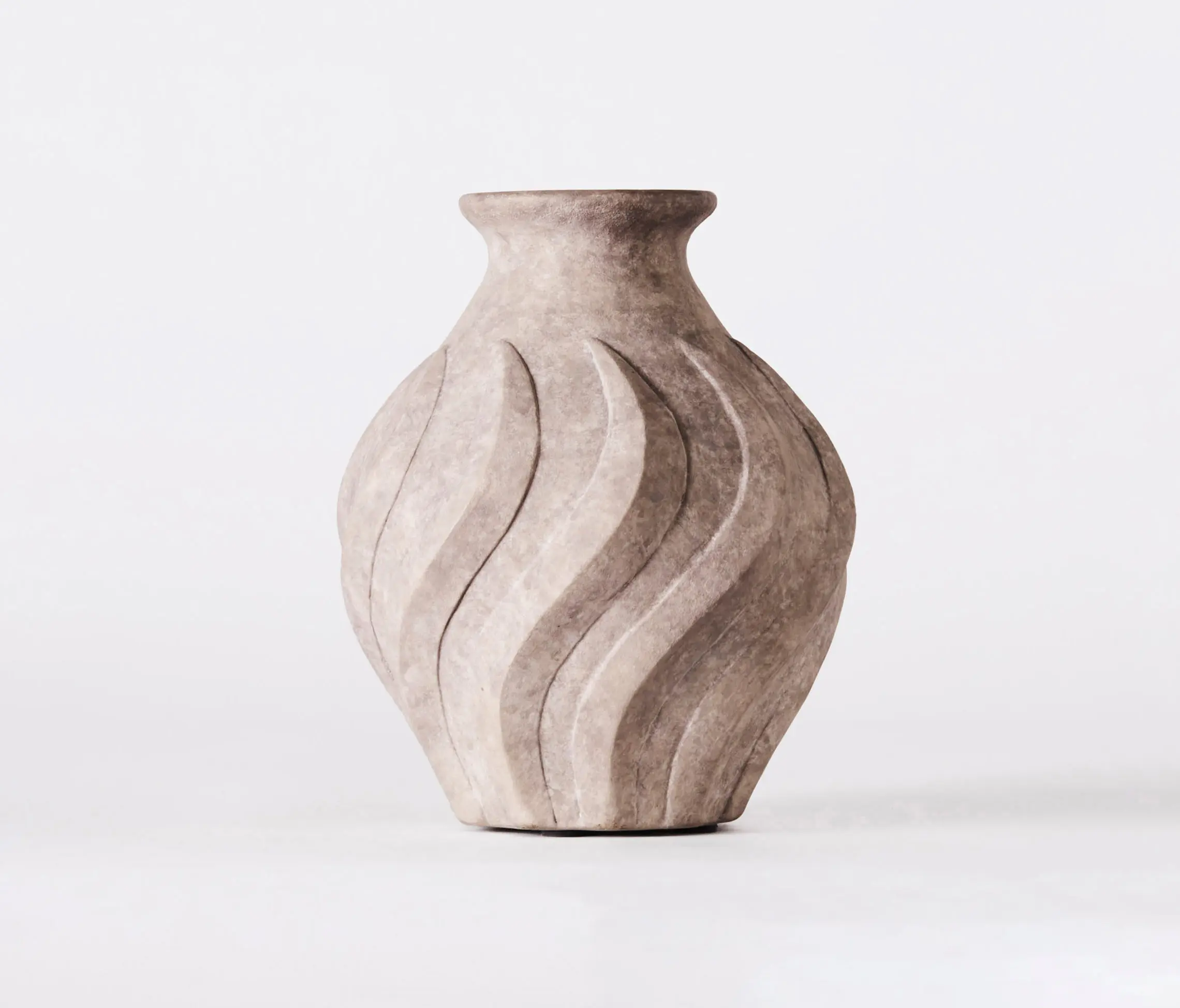 Dusty deco - Swirl Vase Small Grey