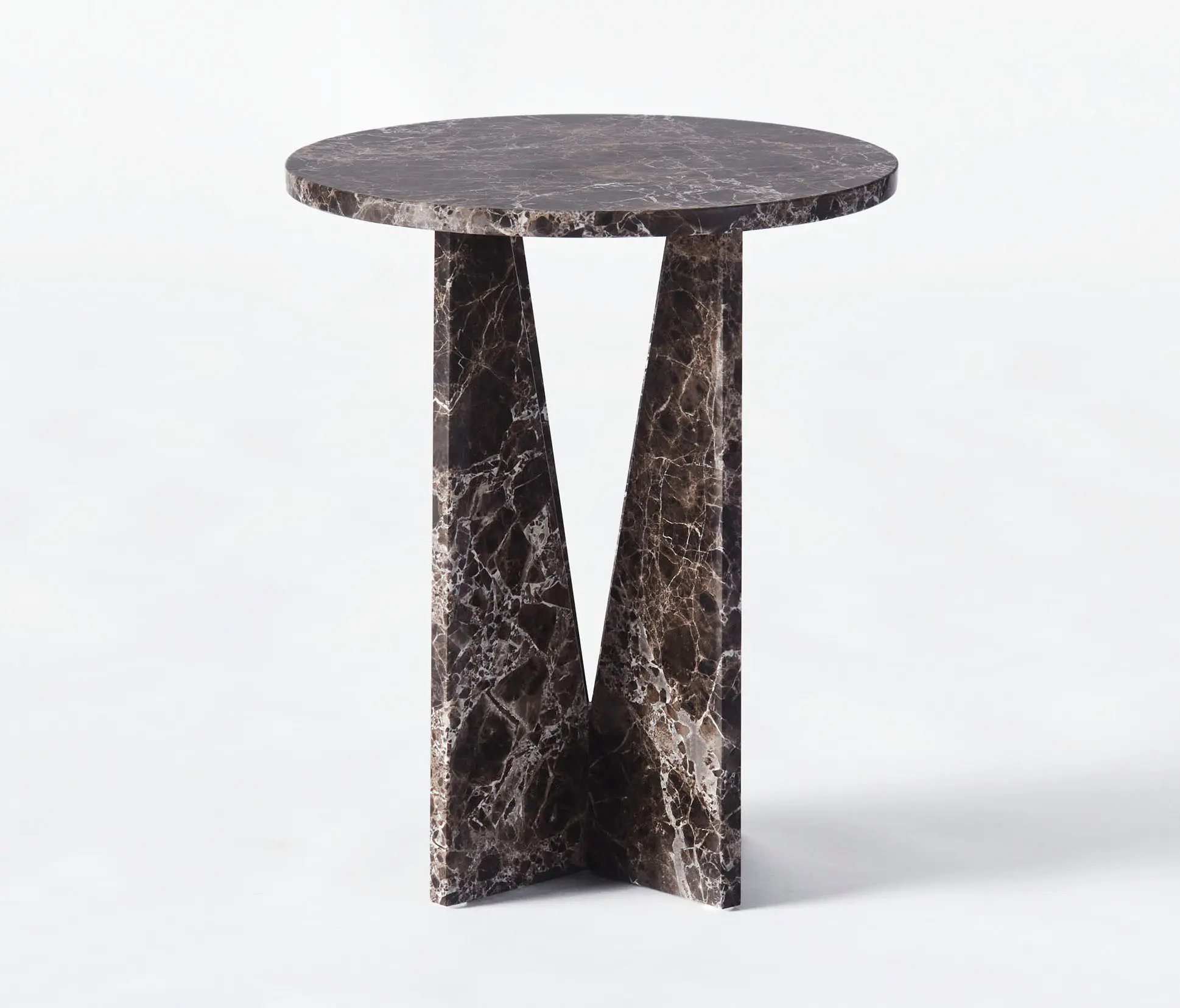 Dusty deco - V Side Table Dark Emperador