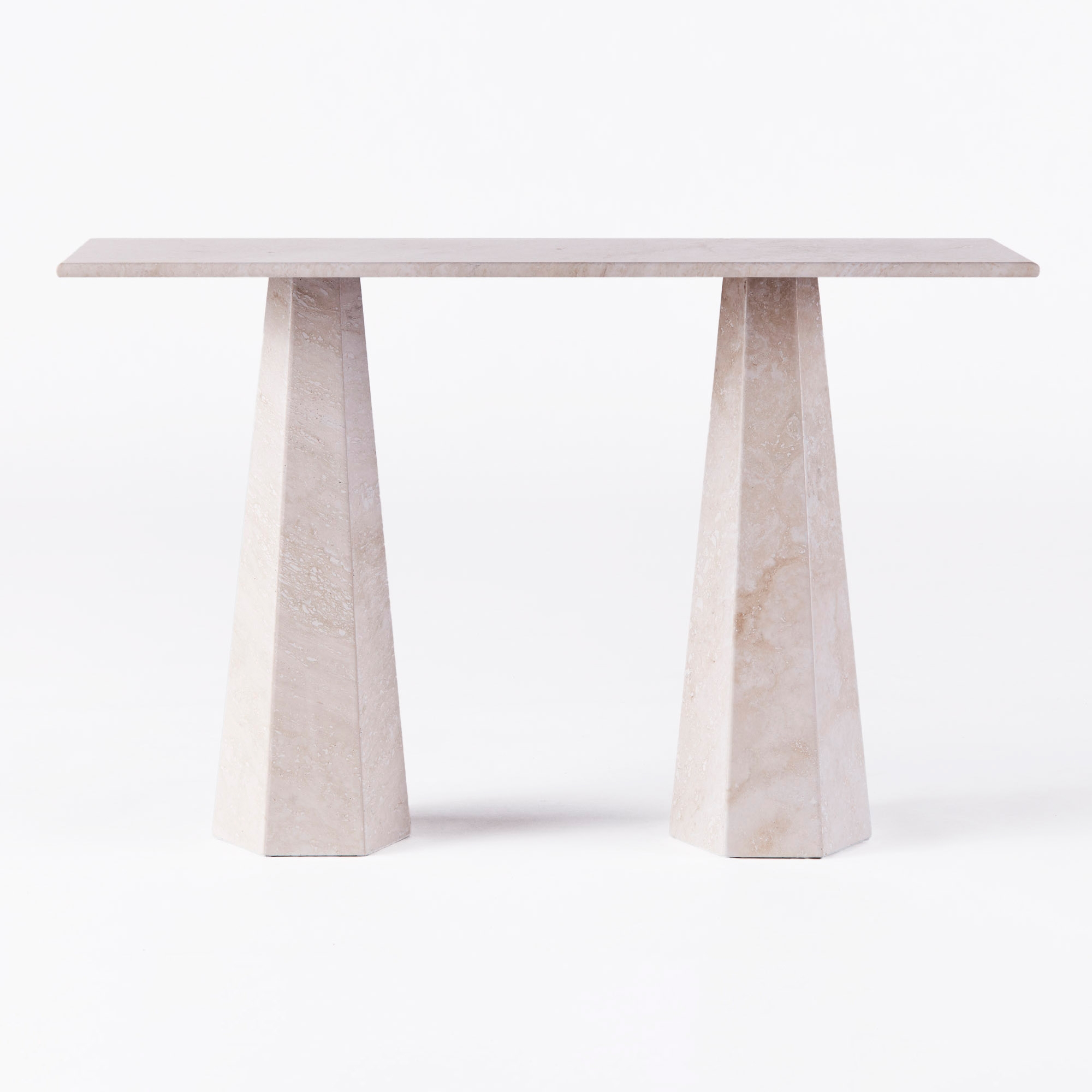 Display product Hexagon Console Travertino Bianco from manufacturer Dusty deco