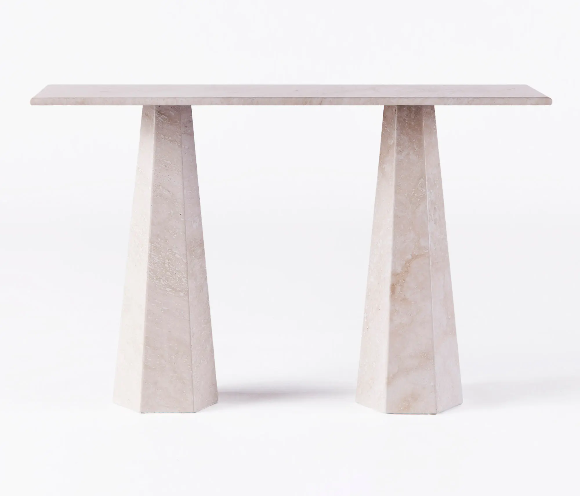 Dusty deco - Hexagon Console Travertino Bianco