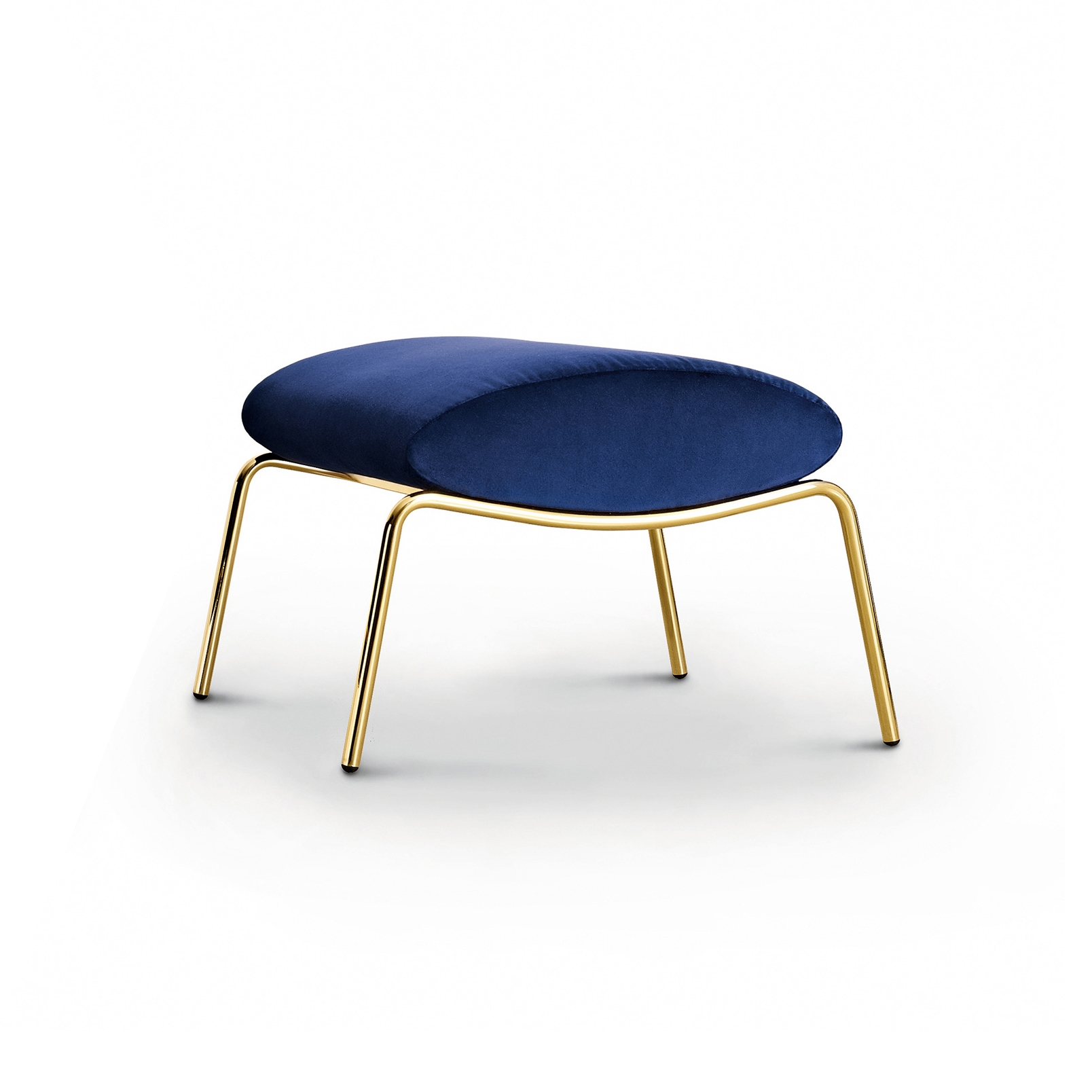 Delfino Pouf - Version avec base laquée or galvanique