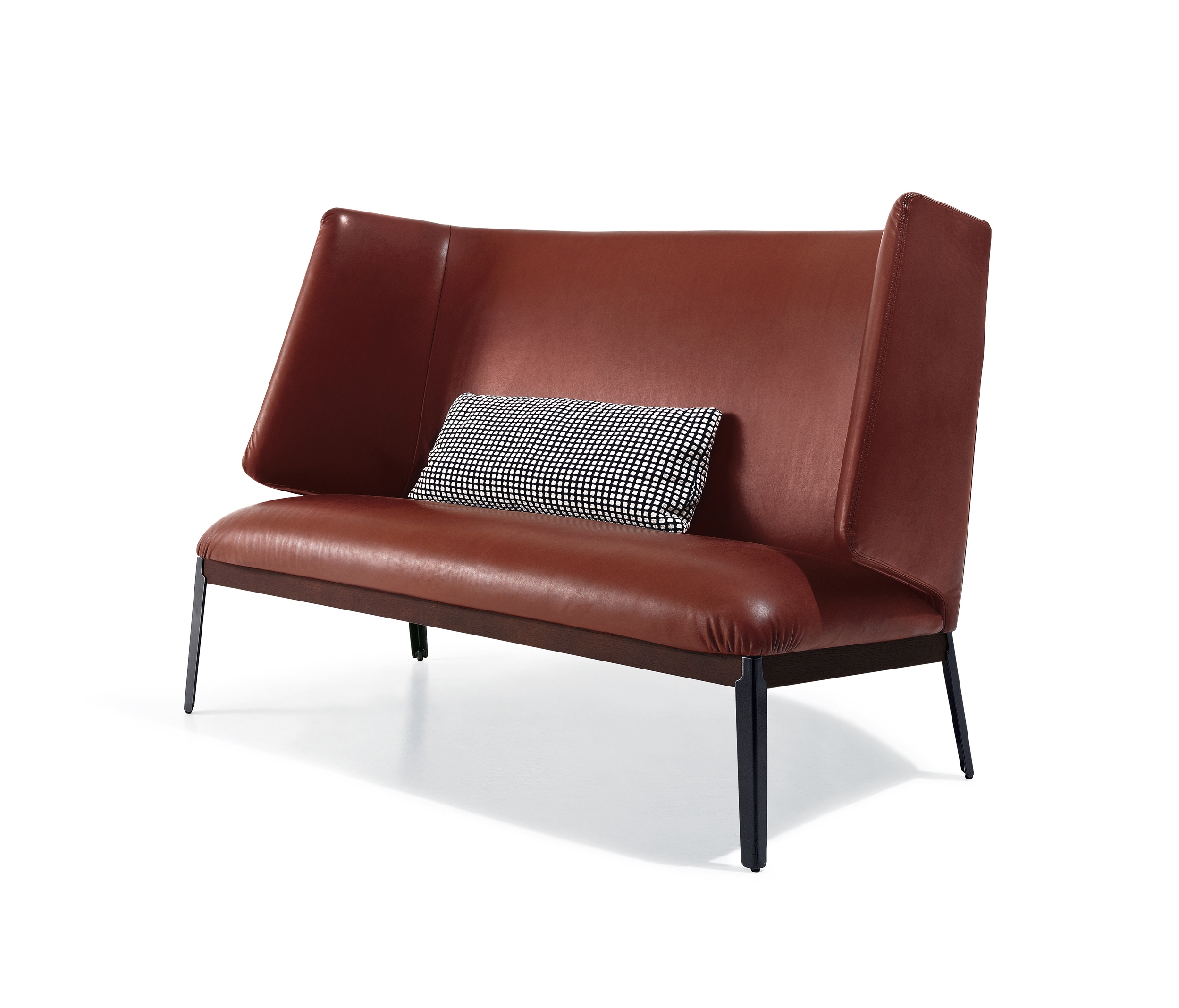 Produkt Hug Love Seat - Version aus Leder mit hoher Rückenlehne und Schokoladenprofilen des Herstellers ARFLEX anzeigen