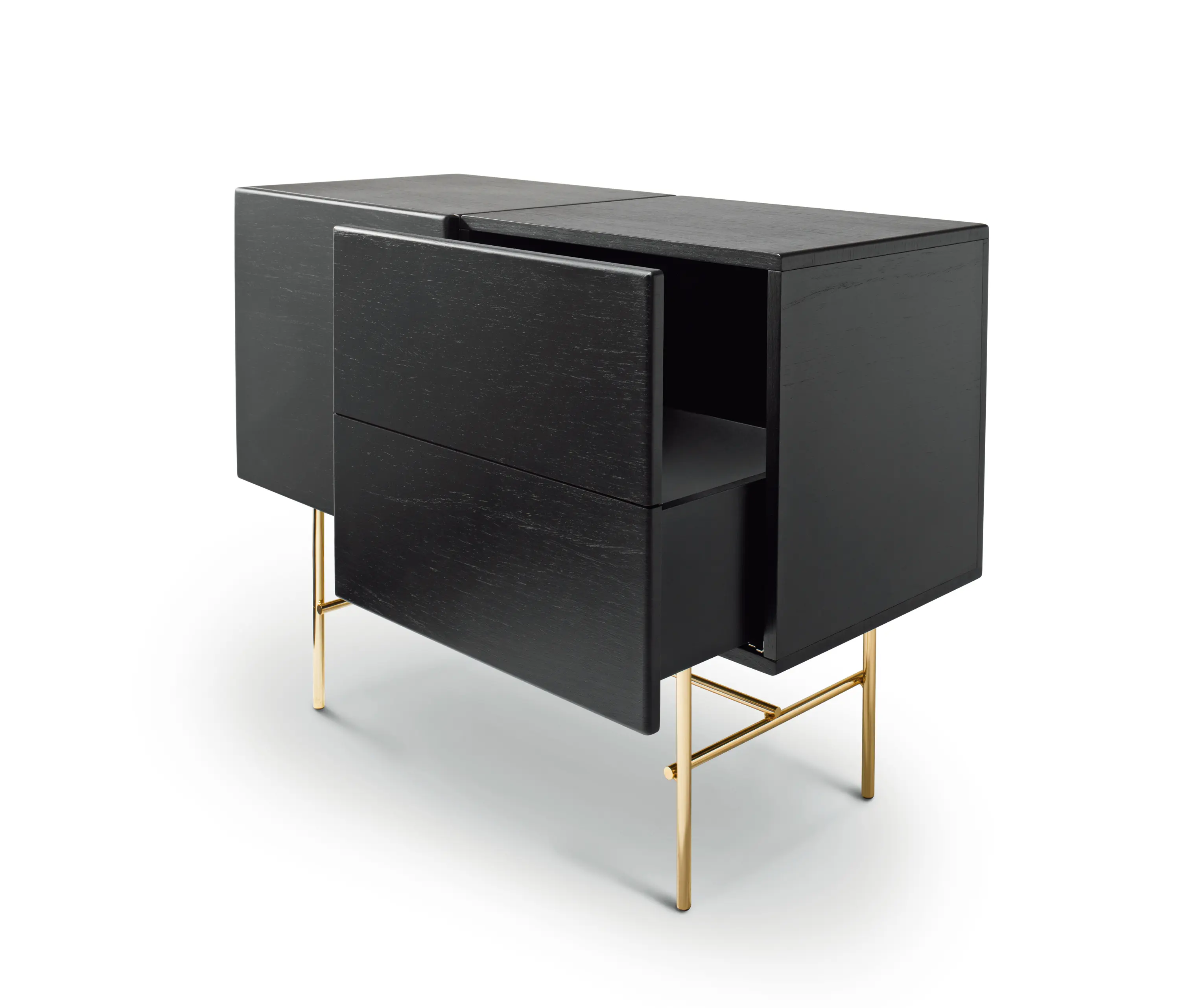 ARFLEX - Rubycon Sideboard - Version with door and gold lacquered base