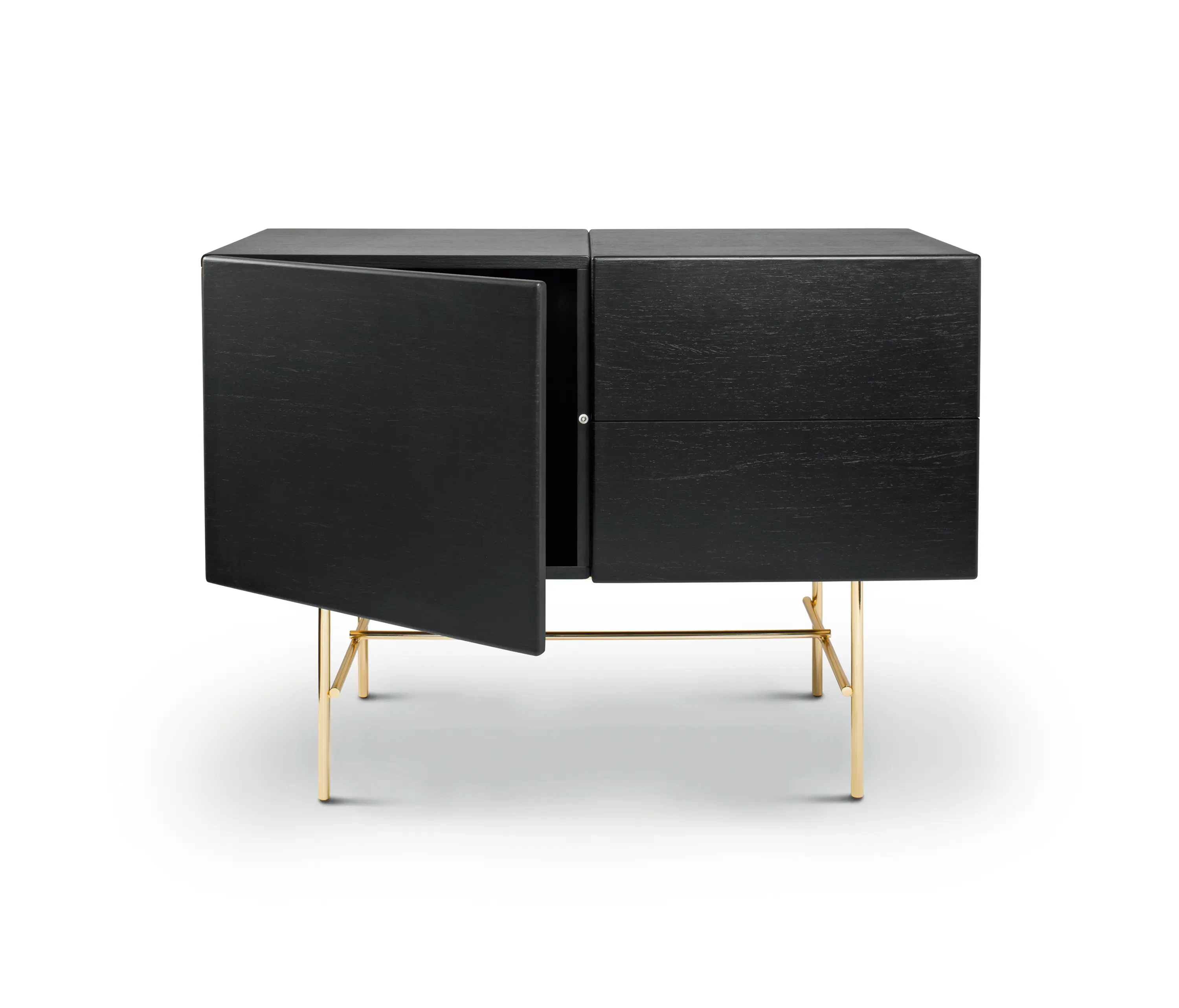 ARFLEX - Rubycon Sideboard - Version with door and gold lacquered base