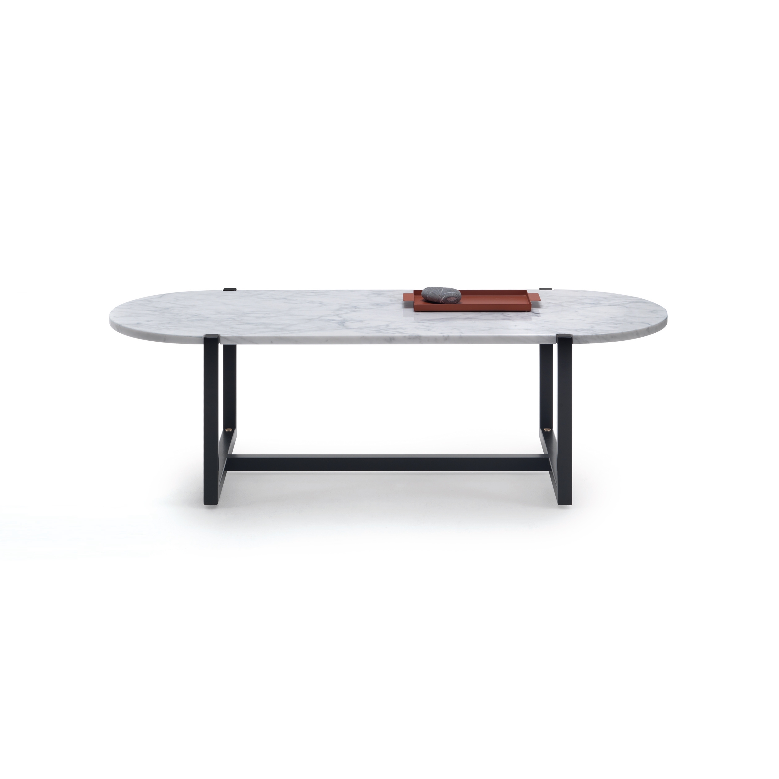 Display product Sigmund Small Table 120x49 - Version with Carrara Marble Top from manufacturer ARFLEX