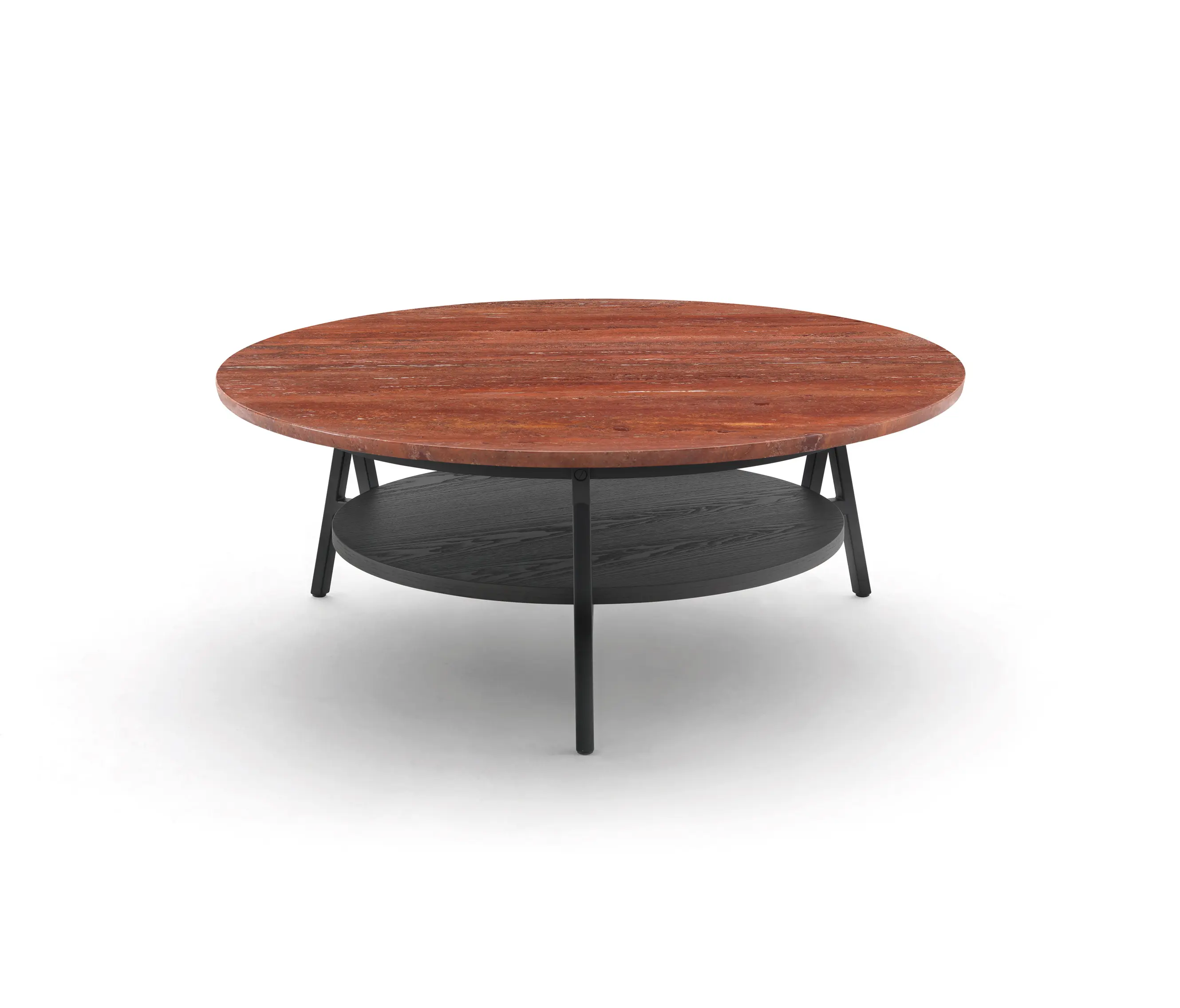 ARFLEX - Cradle Small Table - Version with Travertino rosso Top