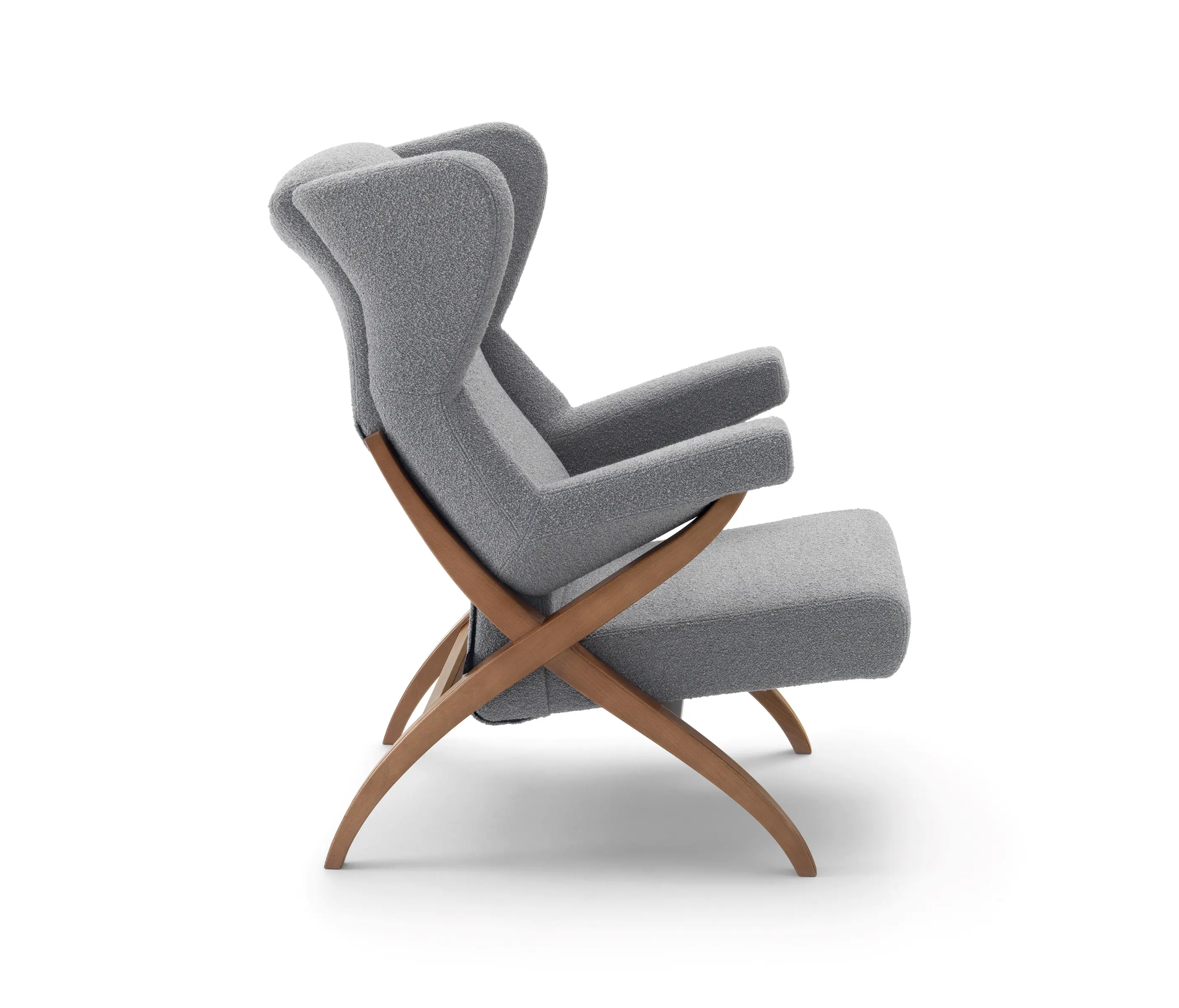 ARFLEX - Fiorenza Sessel - Version mit Nussbaum gebeizter Basis