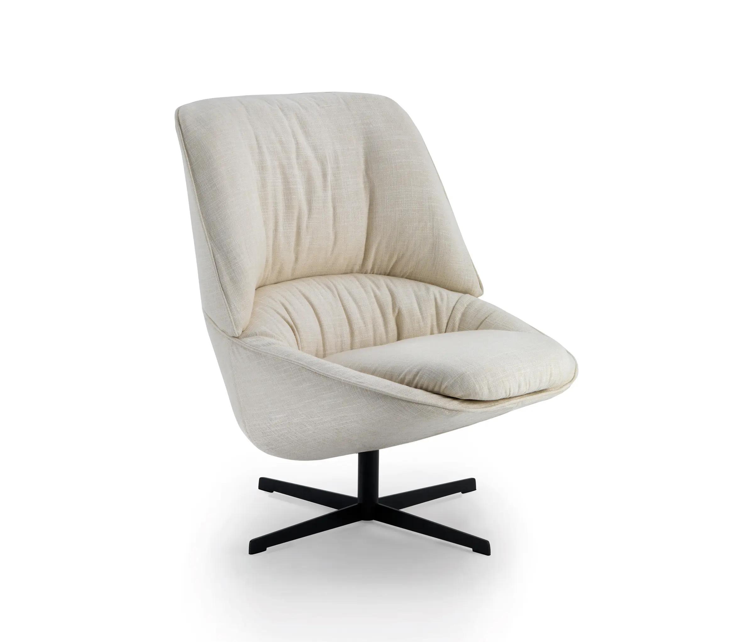 ARFLEX - Ladle Armchair - Low Backrest/Swivel Spoke Base Version