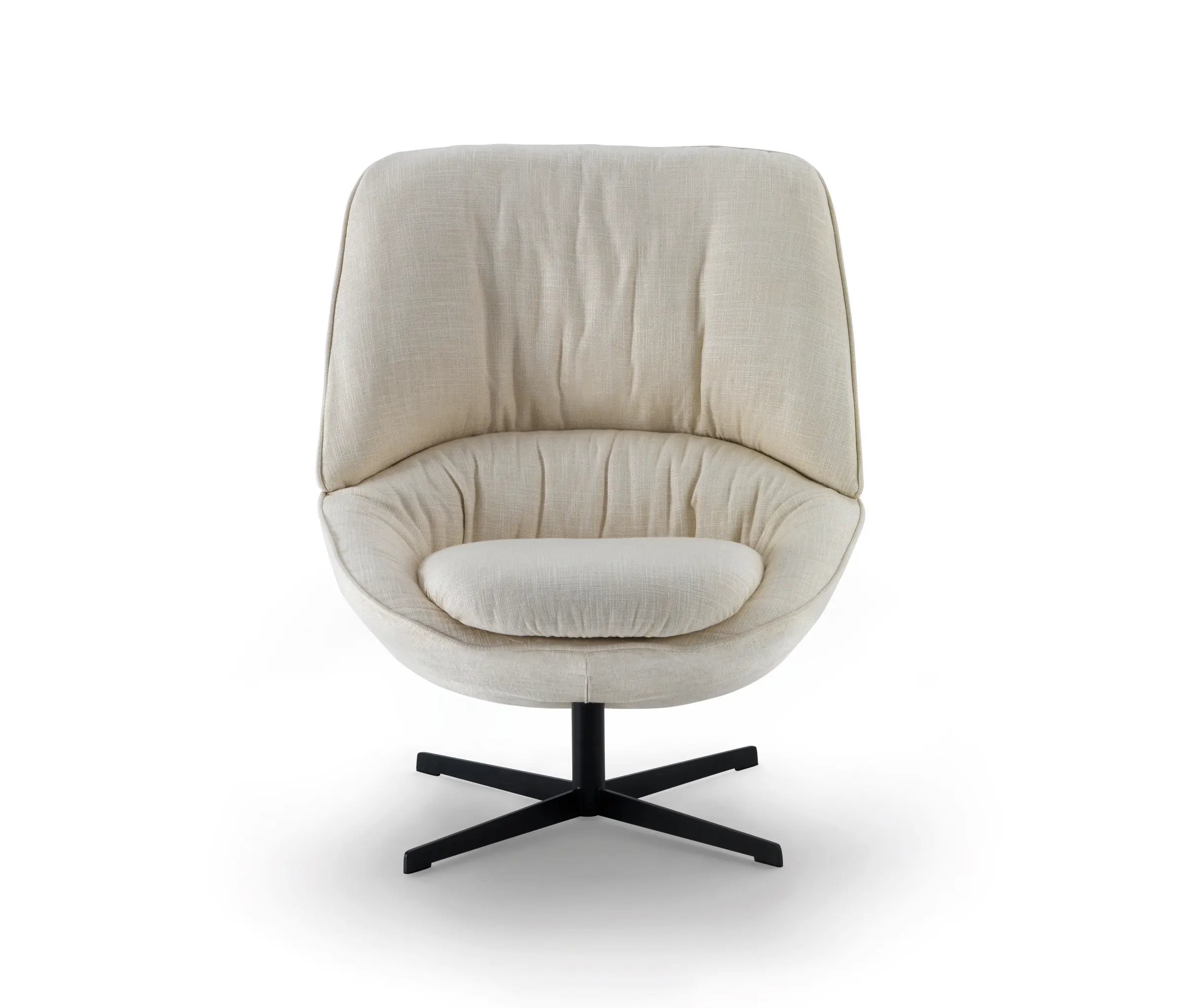 ARFLEX - Ladle Armchair - Low Backrest/Swivel Spoke Base Version