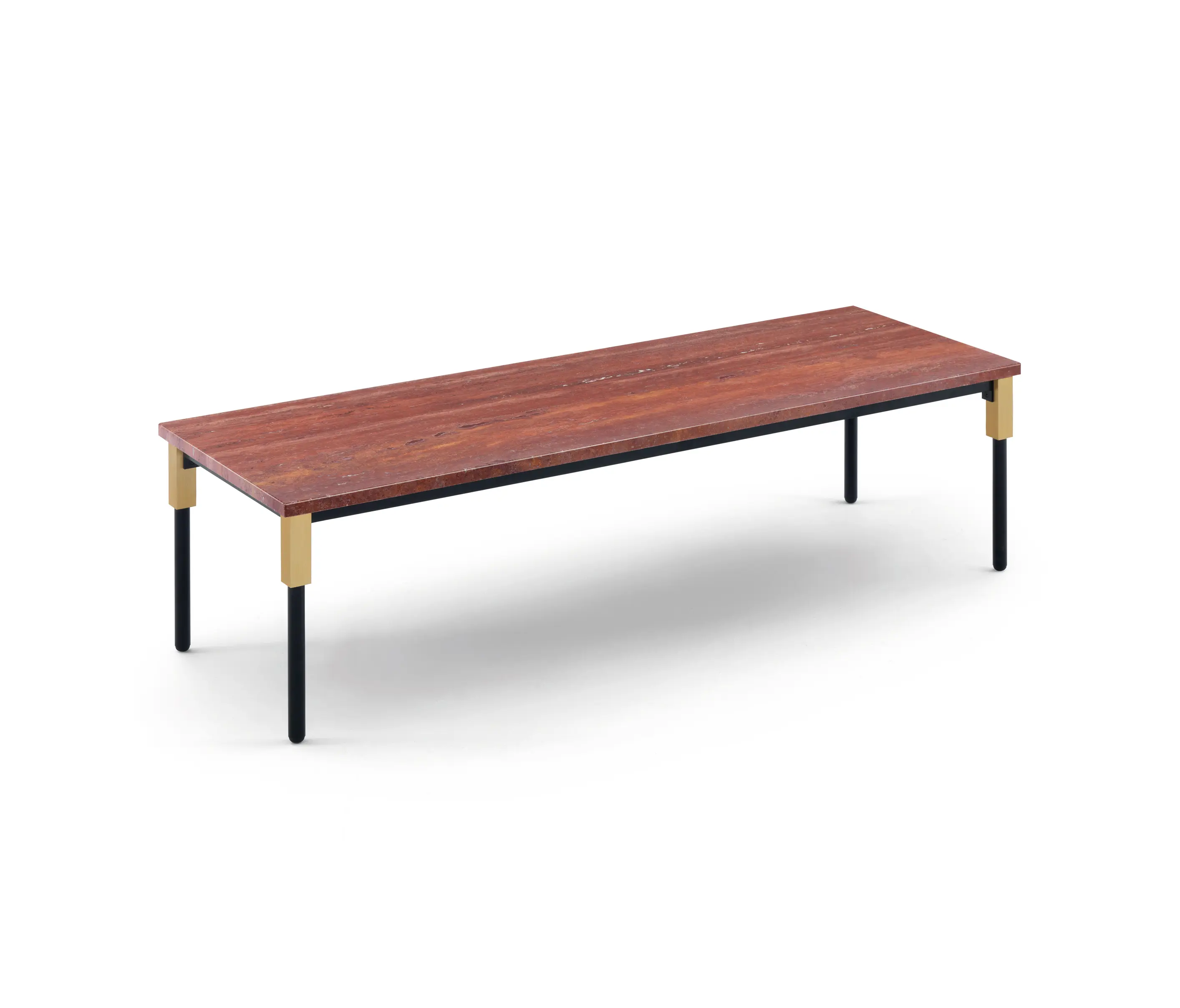 ARFLEX - Match Small Table - Version with Travertino rosso Top
