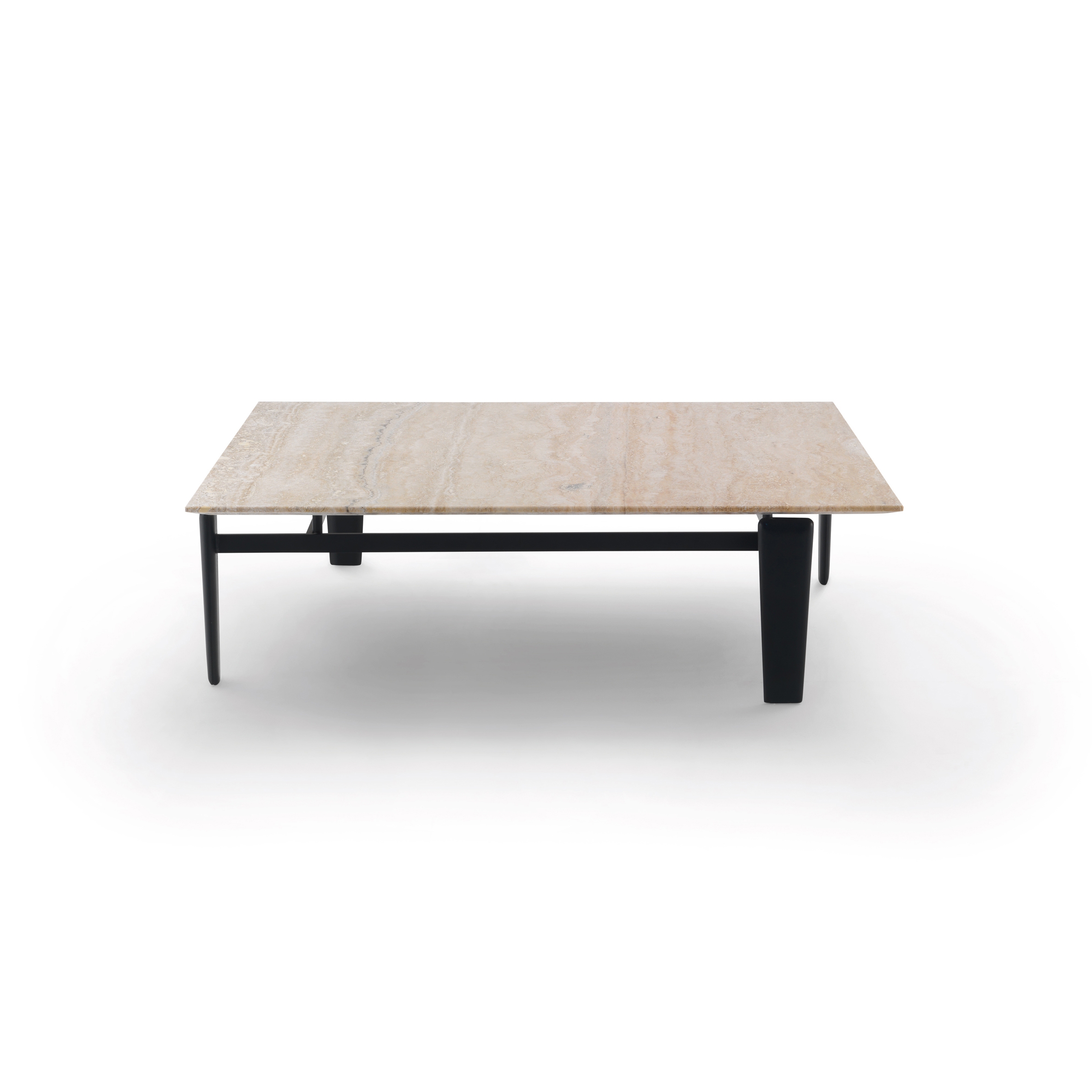 Tablet Small Table 109x109 - Square Version with Travertino romano Top