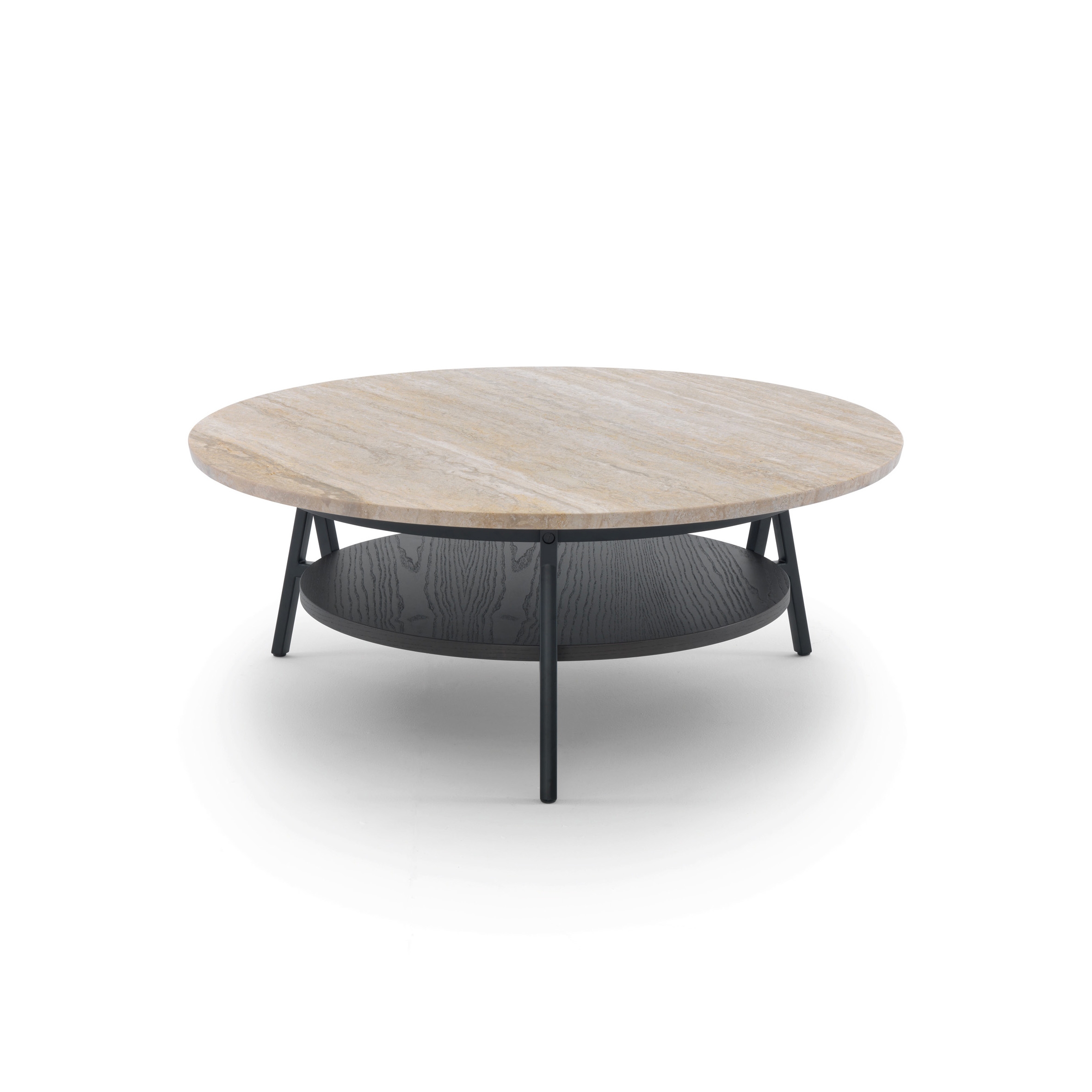 Cradle Small Table - Version with Travertino romano Top