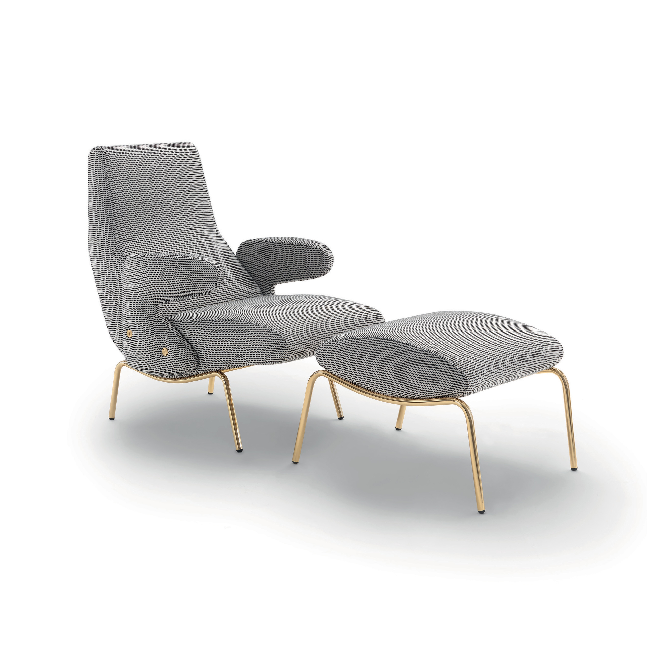 Mostra il prodotto Delfino Poltrona - Versione con base laccata oro galvanico CAPSULE COLLECTION del produttore ARFLEX