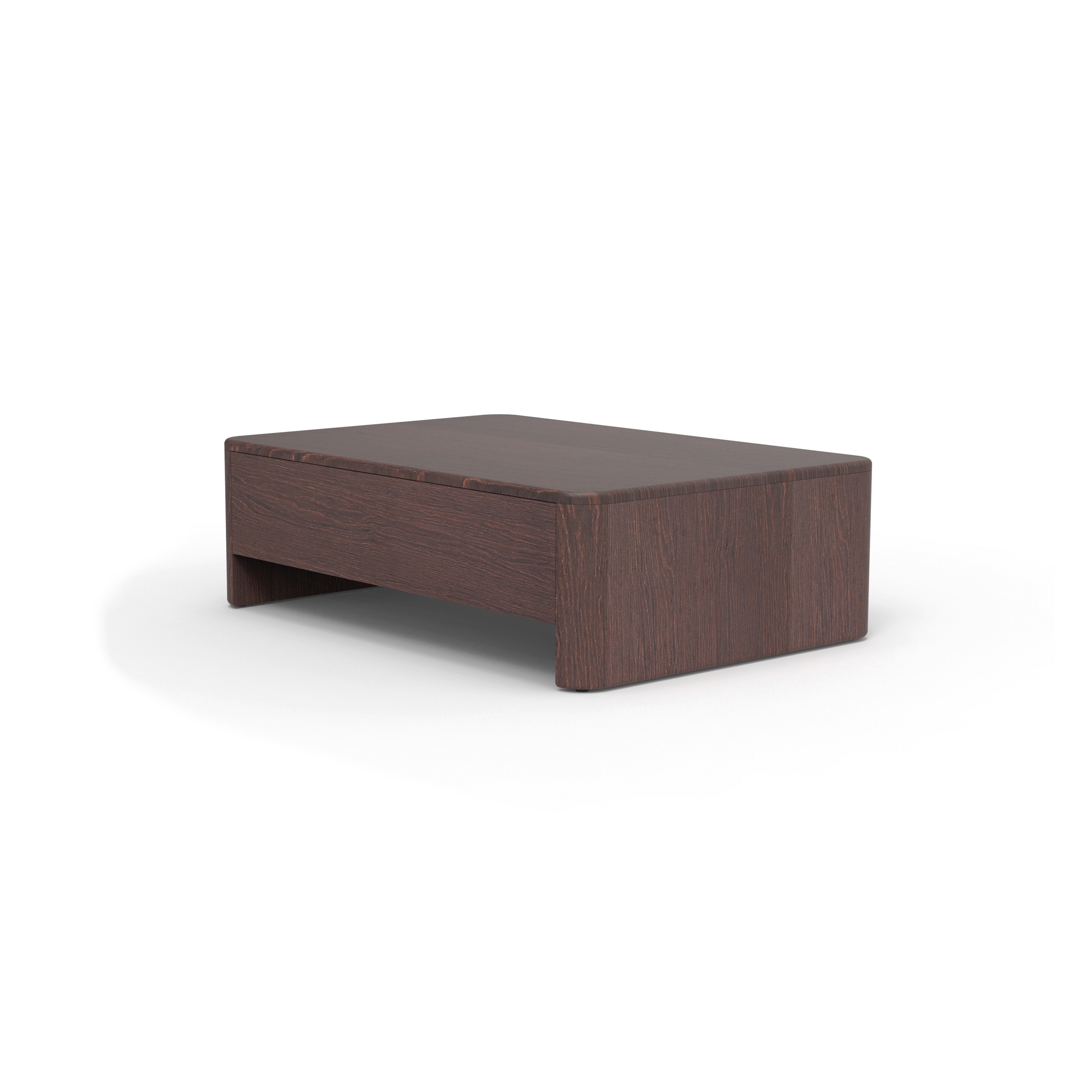Tokio Small table with drawer 106x74 - Version with chocolate stained ash Top