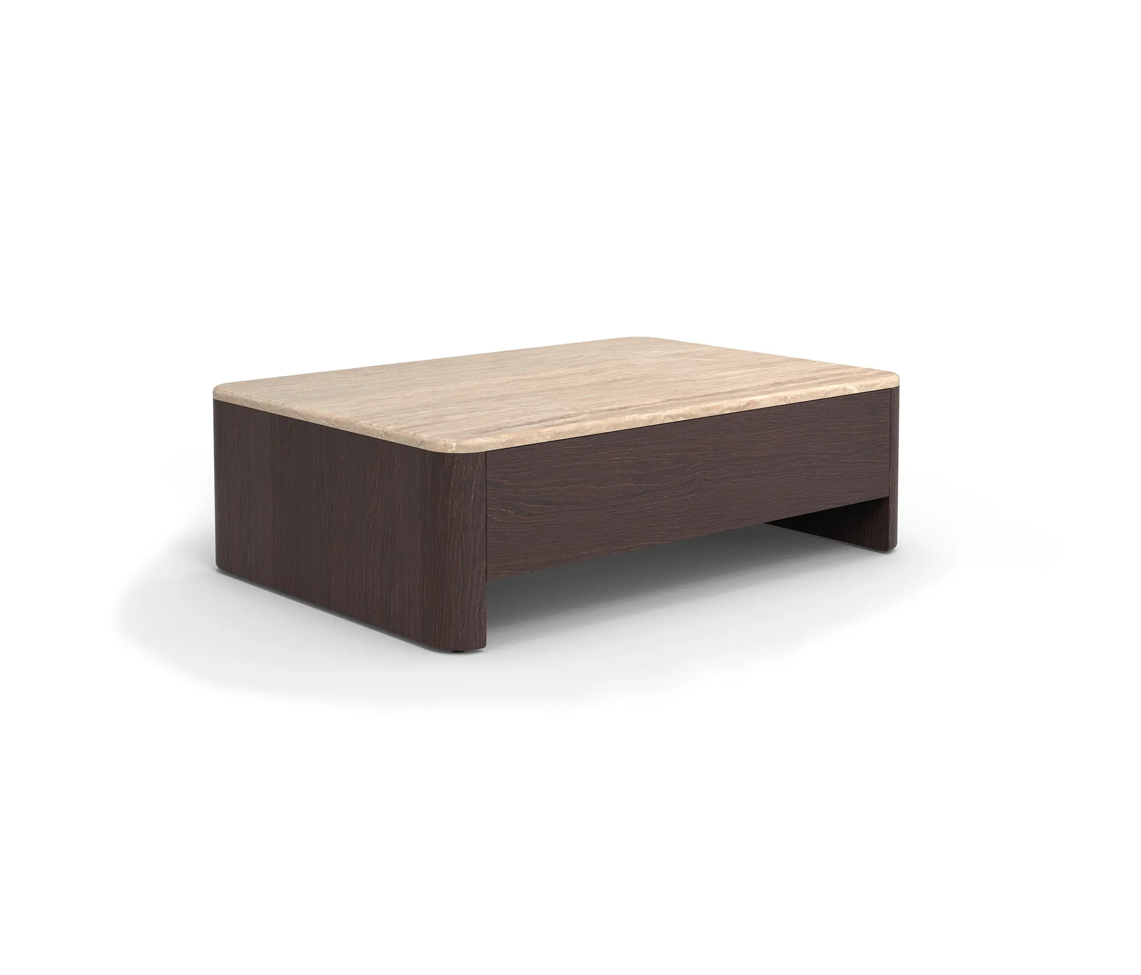 ARFLEX - Tokio Small table with drawer 106x74 - Version with Travertino romano Top