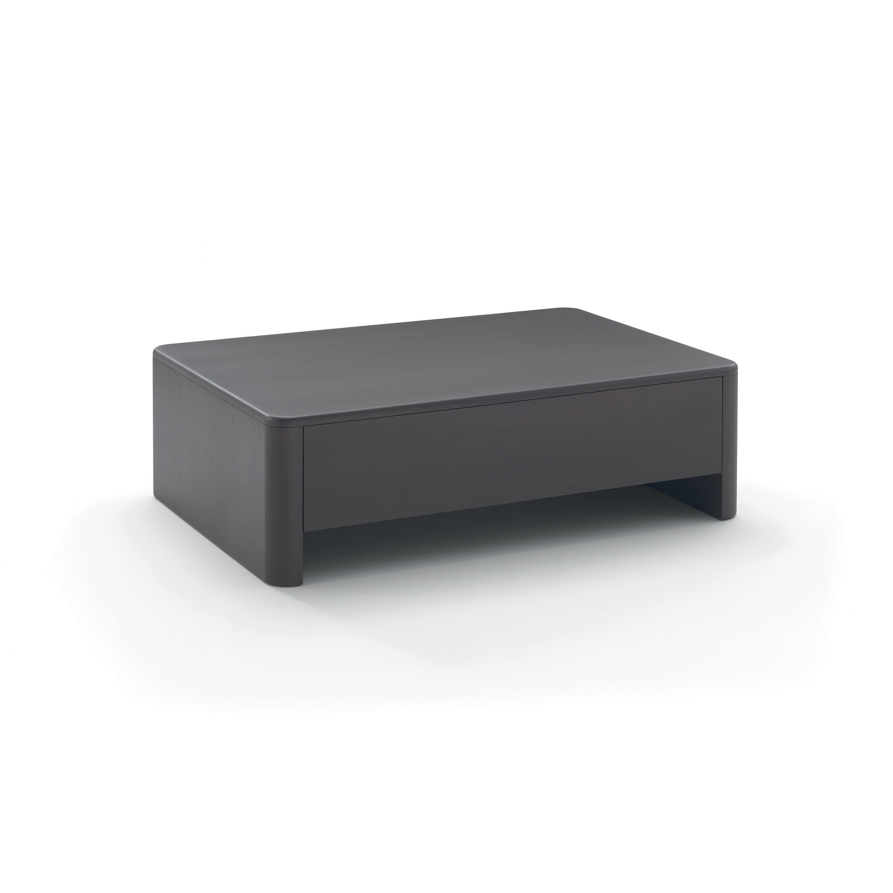 Tokio Small table with drawer 106x74 - Version with chocolate stained ash Top