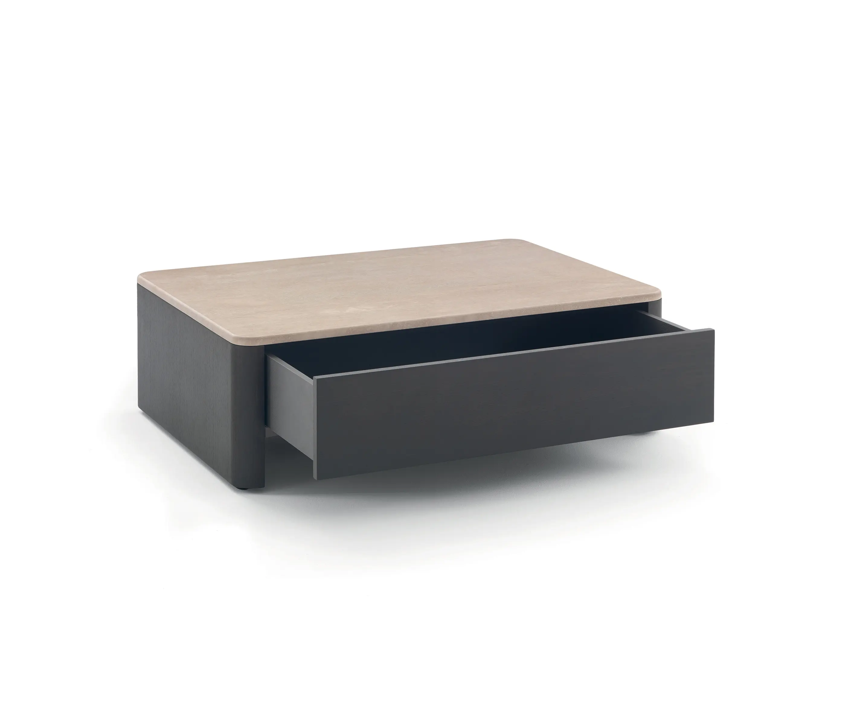 ARFLEX - Tokio Small table with drawer 106x74 - Version with Travertino romano Top
